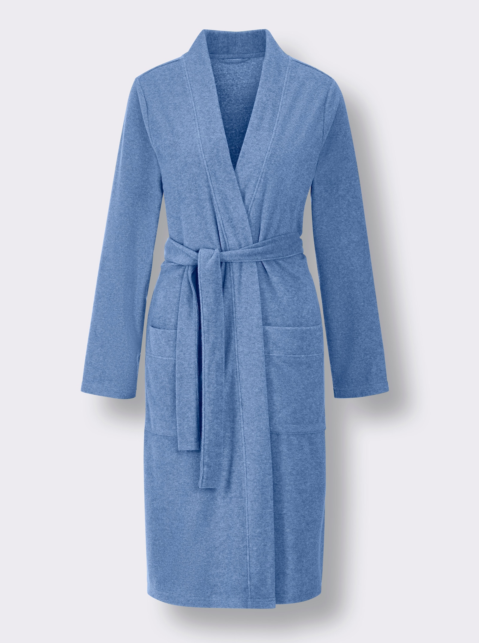 feel good Bademantel - himmelblau-meliert