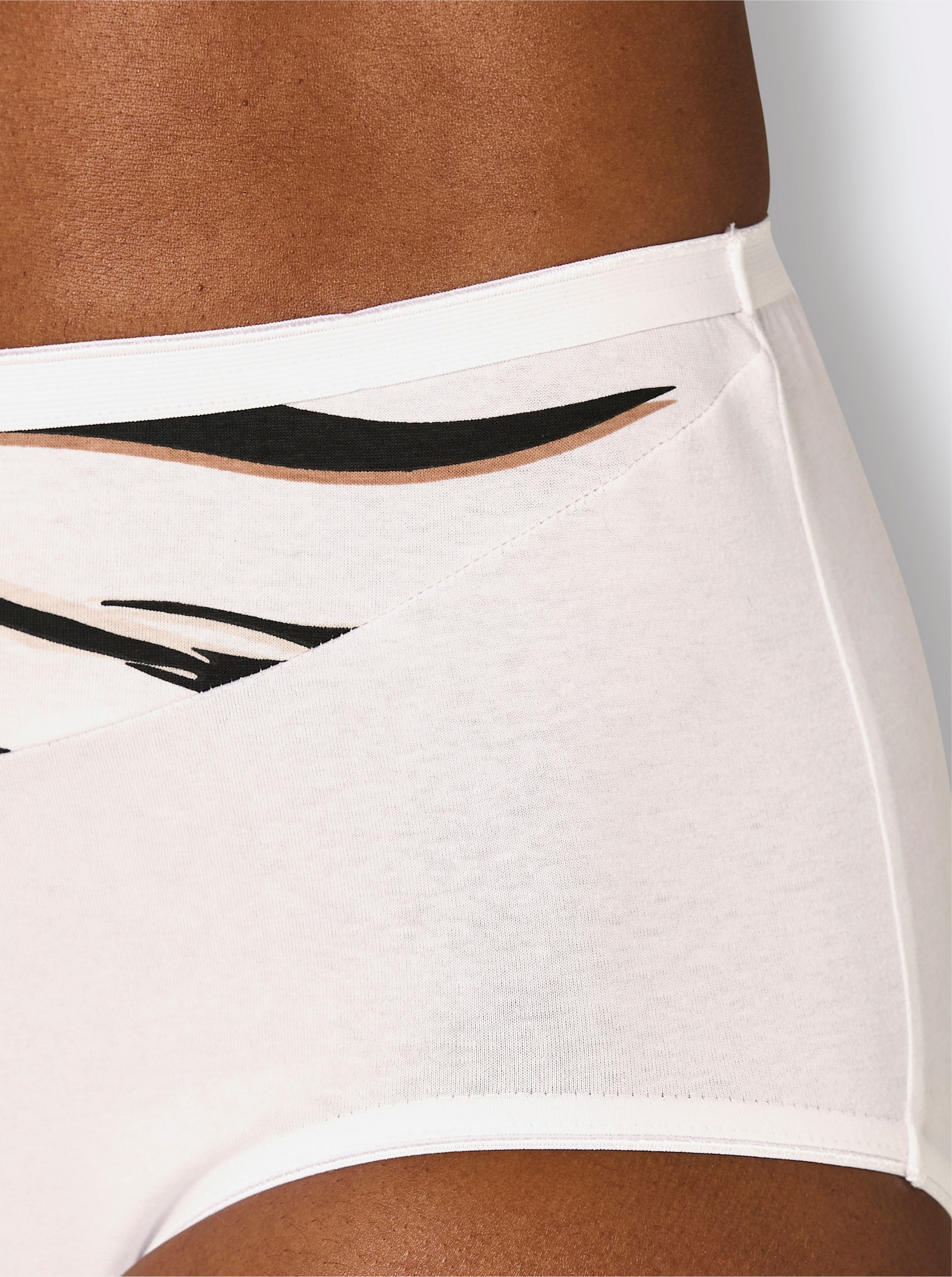 Taillenslip - weiß-bedruckt