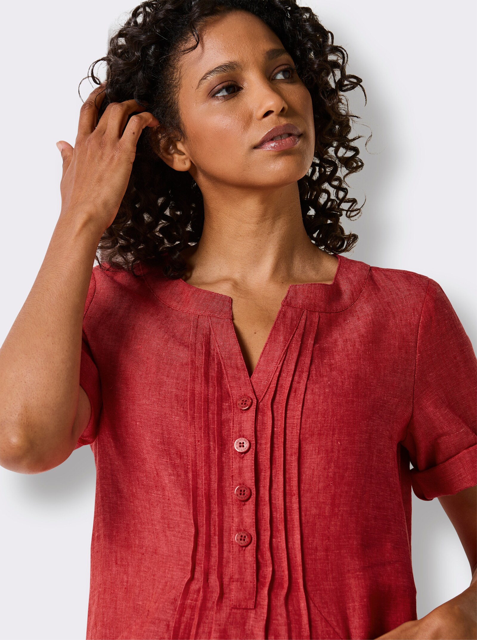 CREATION L PREMIUM Sommerkleid - rot-meliert