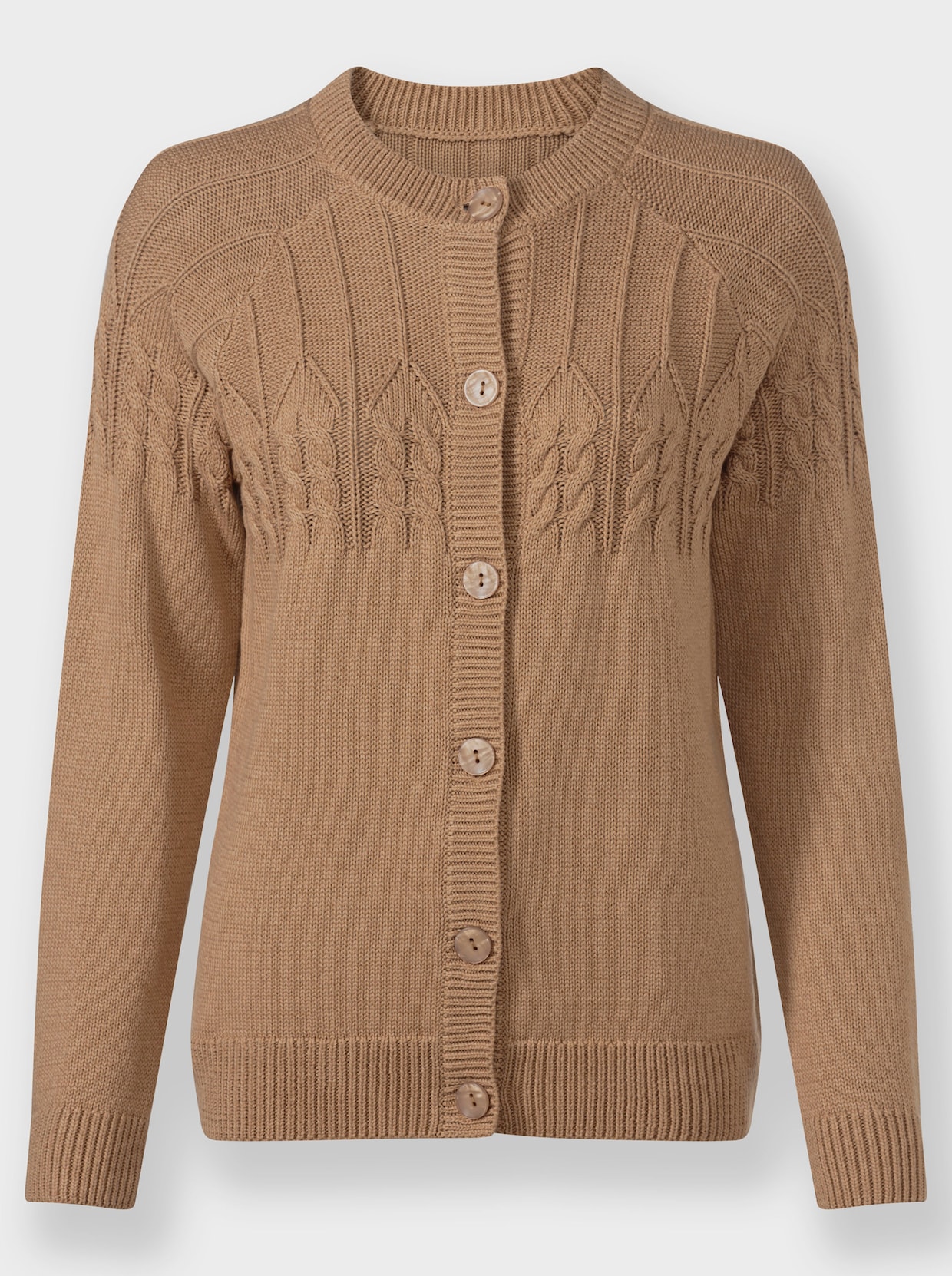 Vest - camel gemêleerd