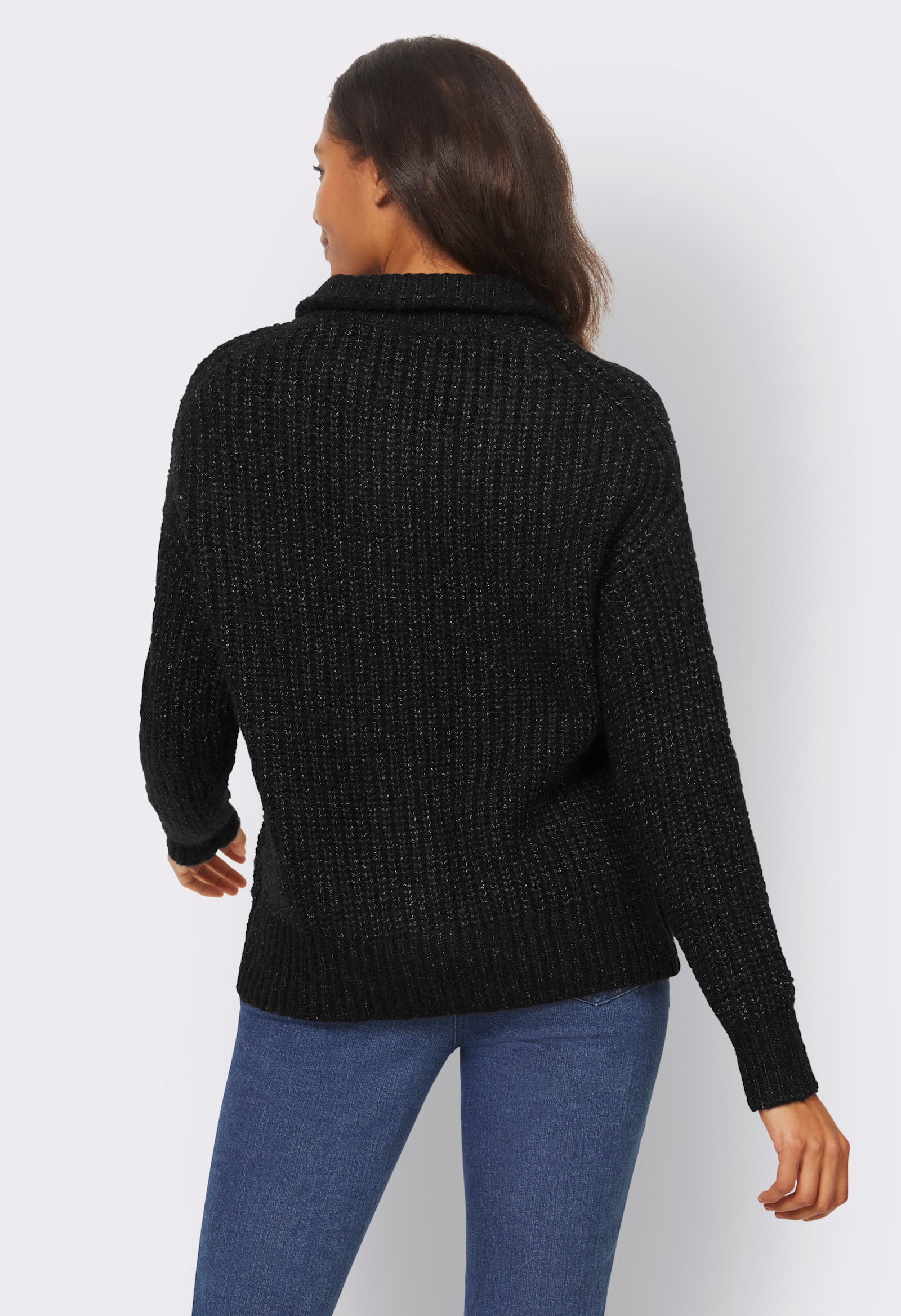 heine Vest met variabele kraag - zwart