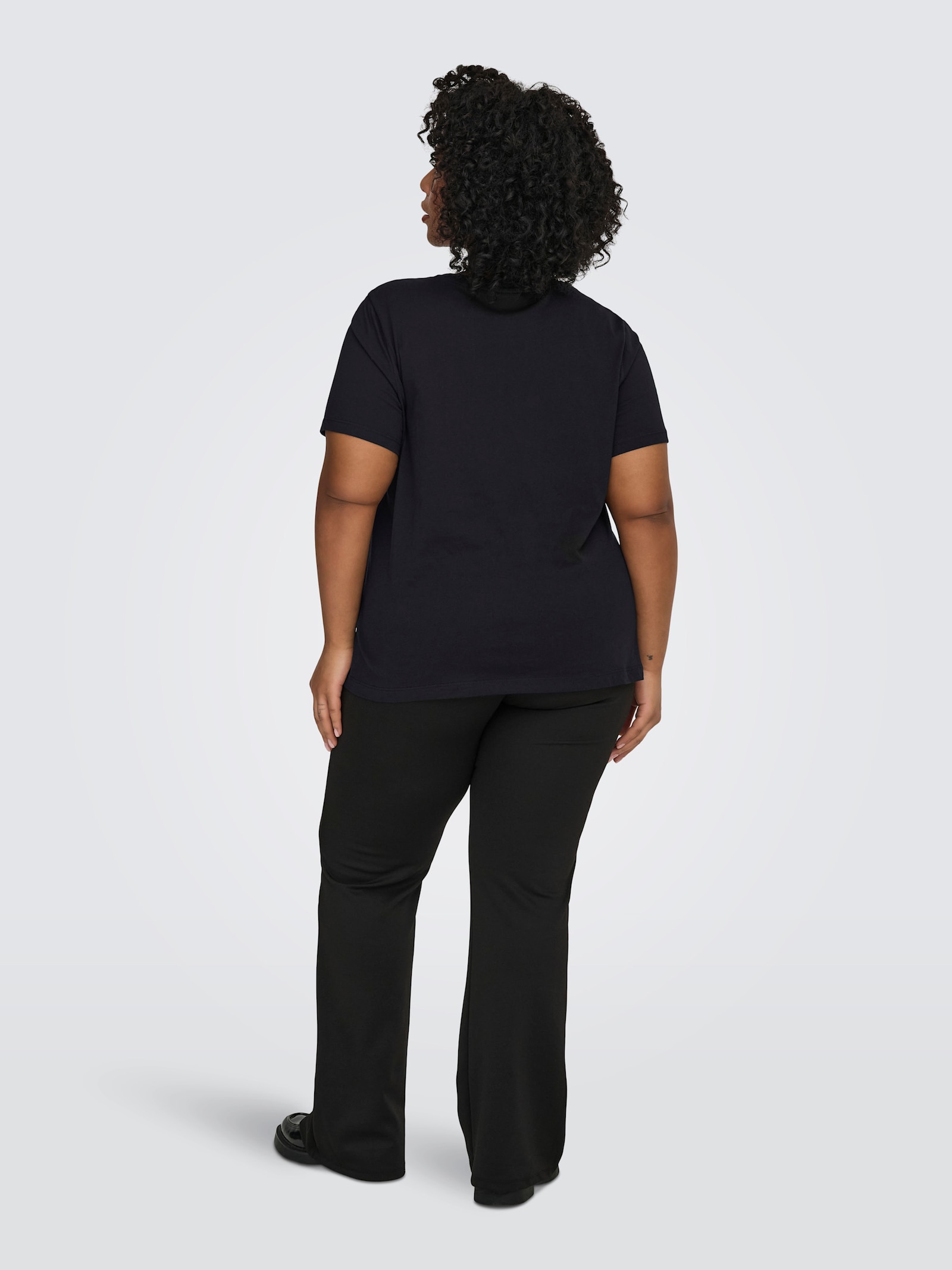 ONLY CARMAKOMA T-Shirt - black print:gold glitter heart