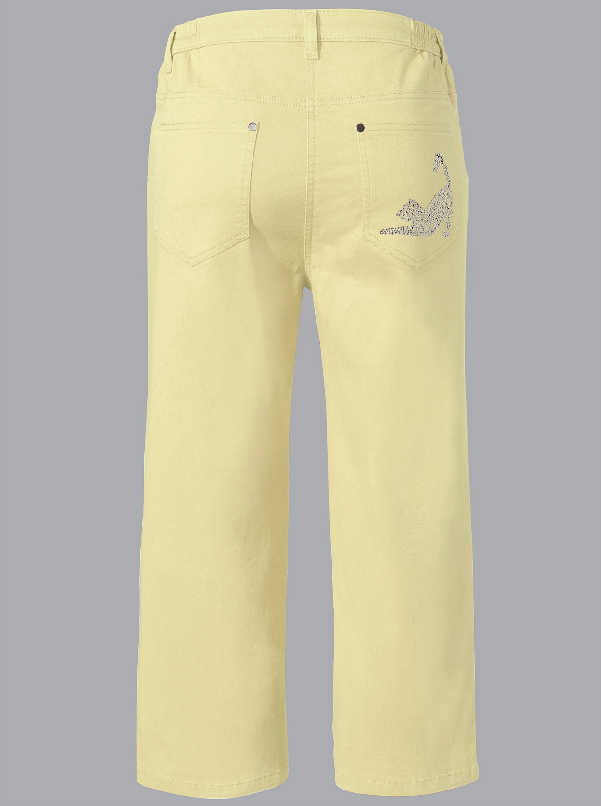 Capri džínsy - vanilkovo žltá