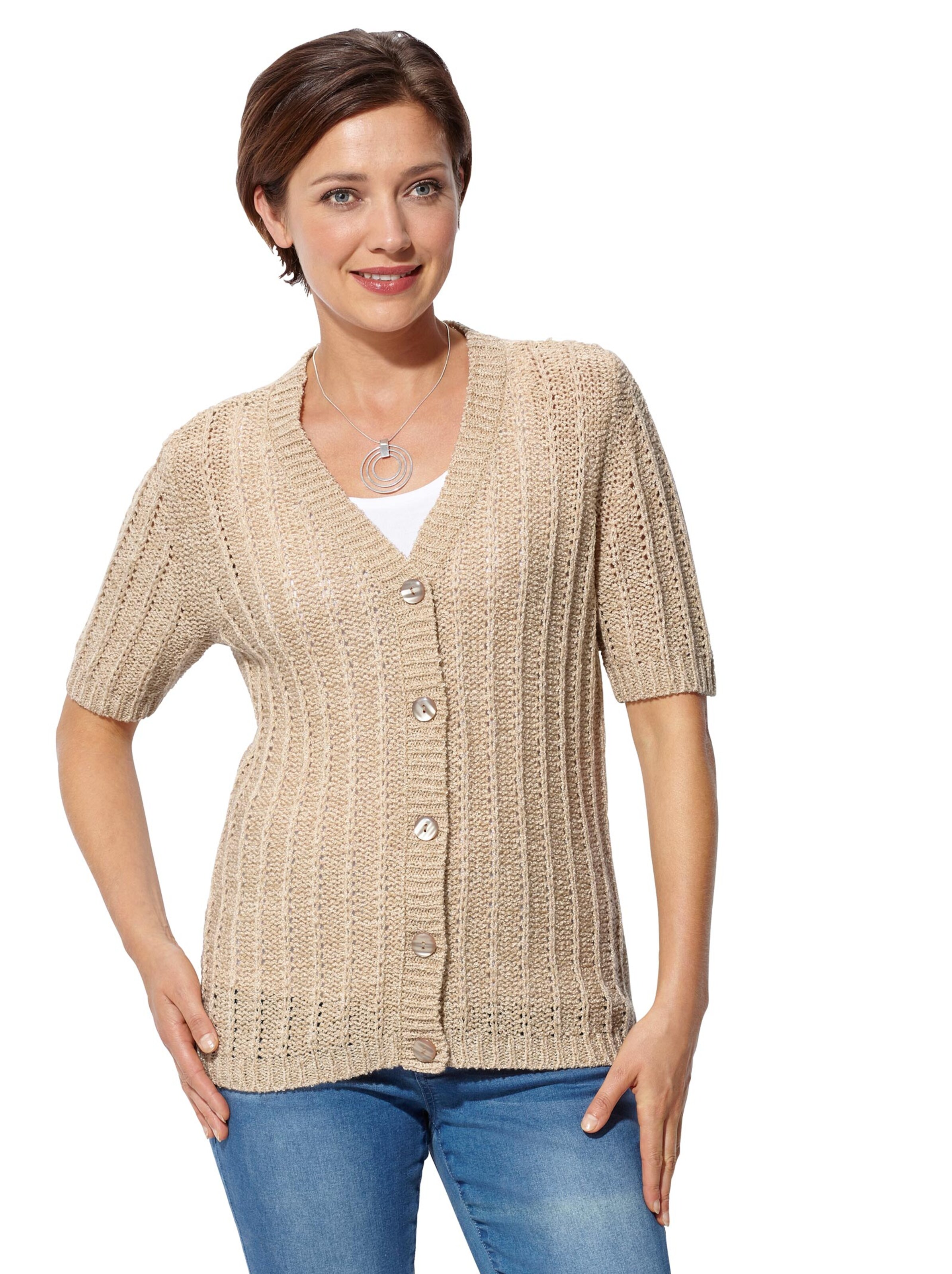 Strickjacke - sand