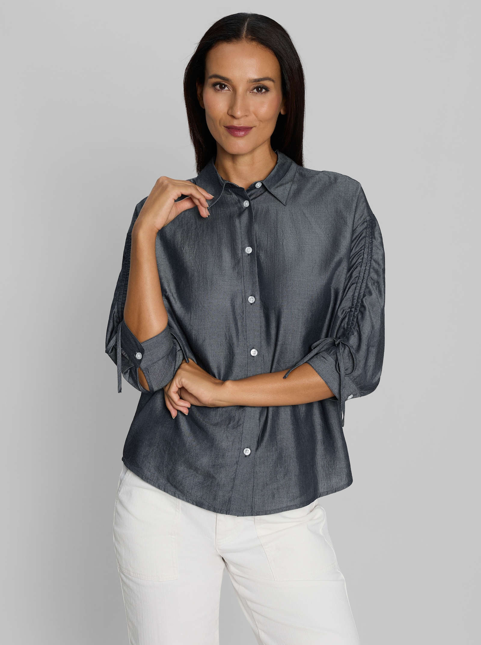 heine Hemdbluse in Denim-Optik - blue-stone-washed