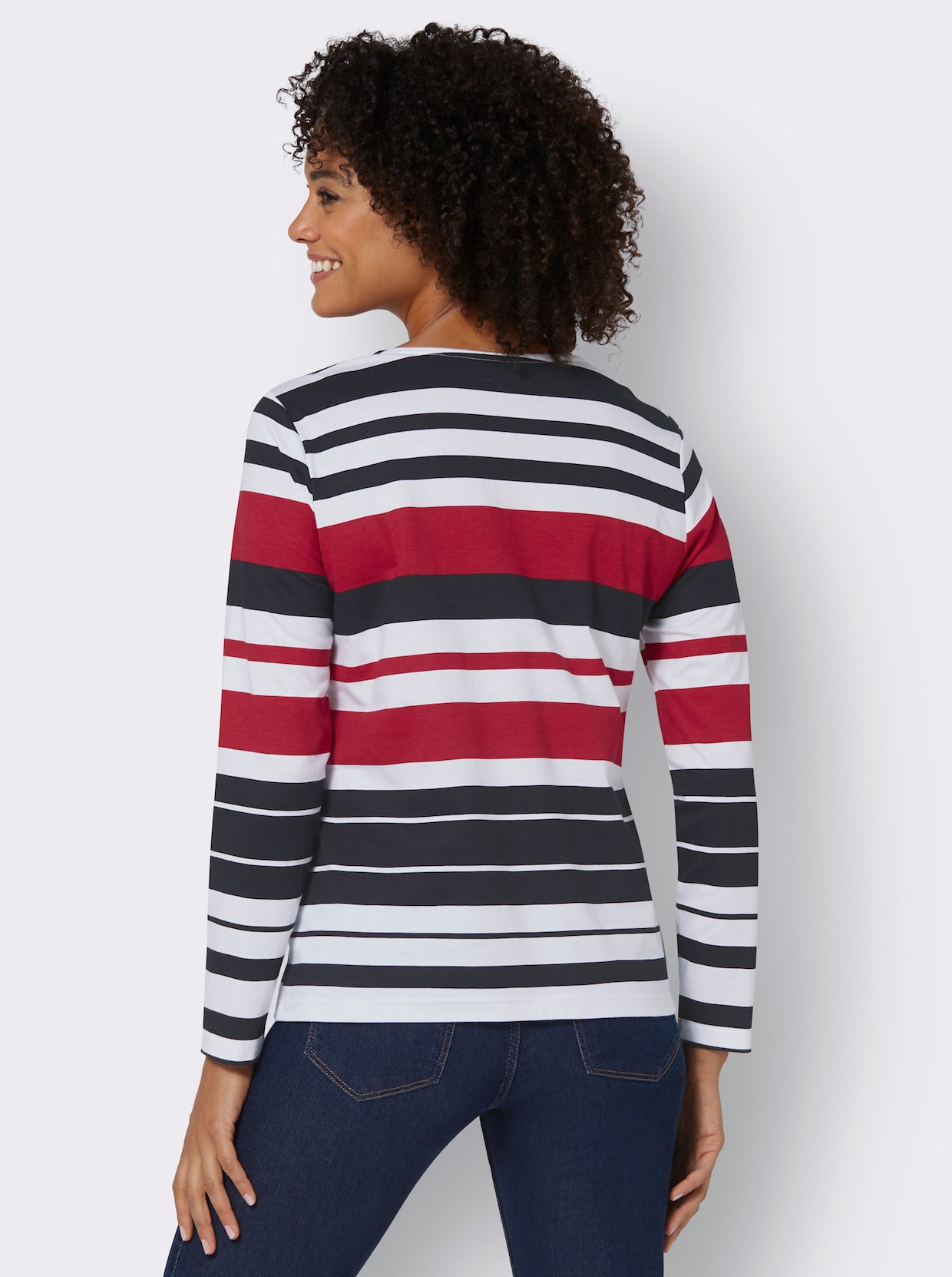 Gestreept shirt - rood/marine gestreept