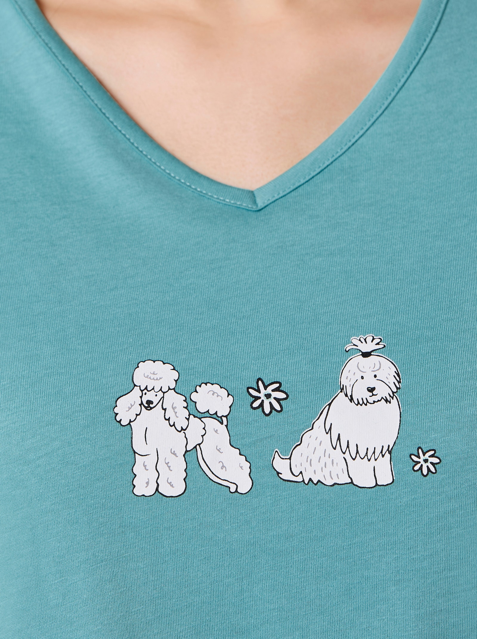 wäschepur Sleepshirts mit Hunde-Motiv - ozean + violett