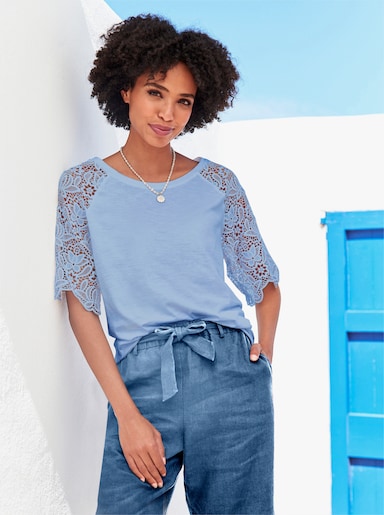 heine Rundhalsshirt - eisblau