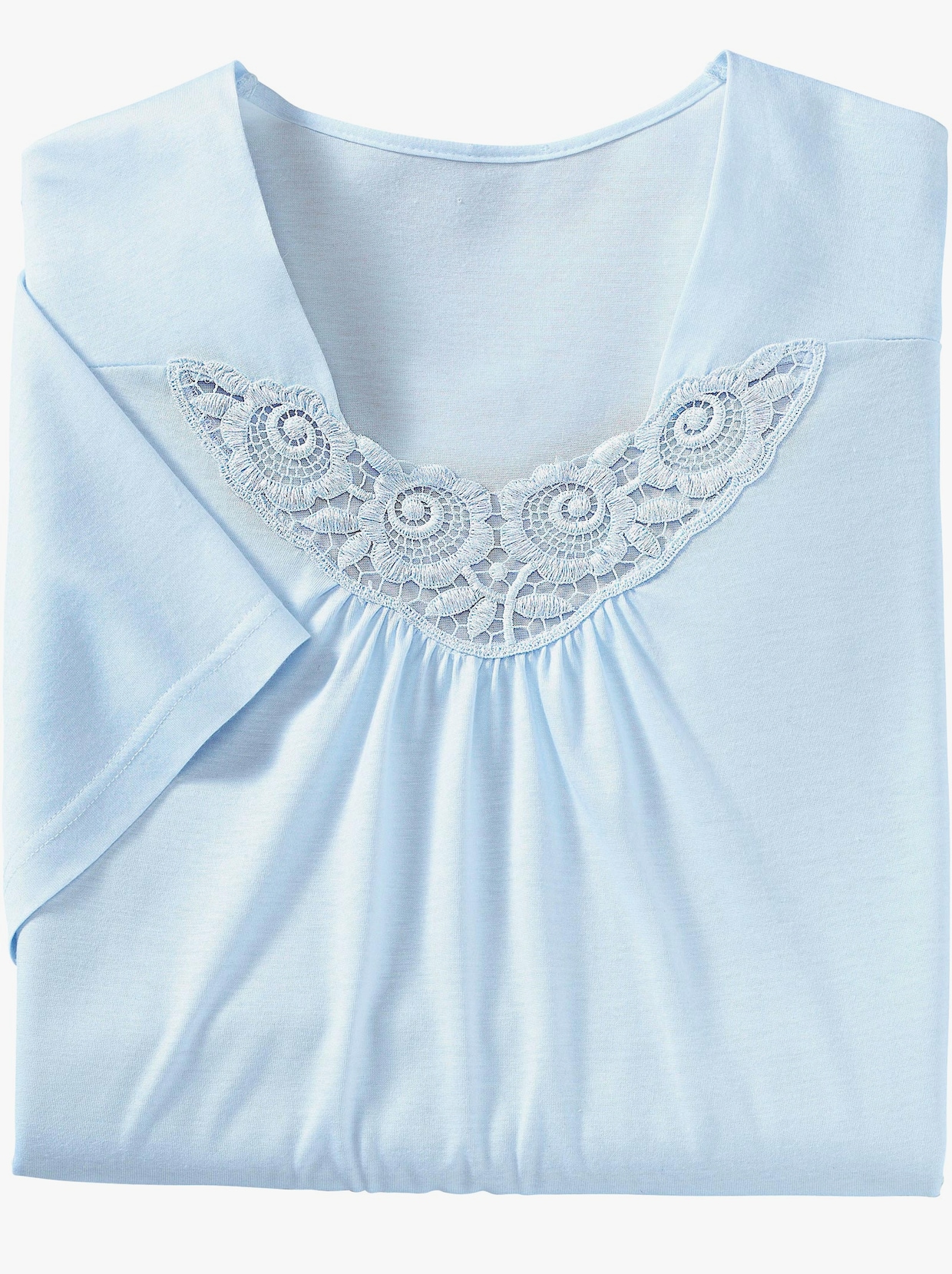 Ascafa Nočné košele s krátkymi rukávmi - Svetlo modrá + ružová