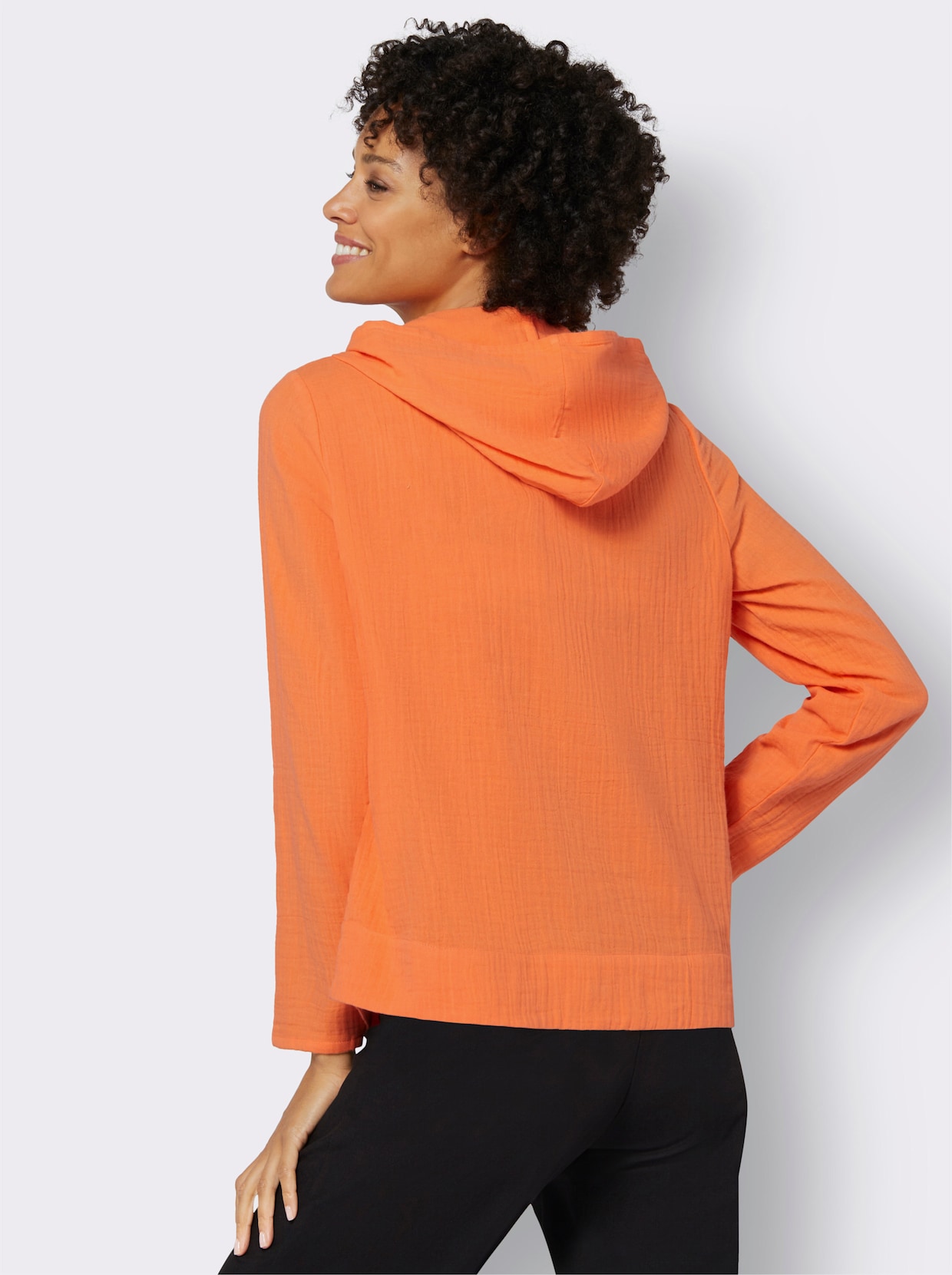 Langarmbluse - orange