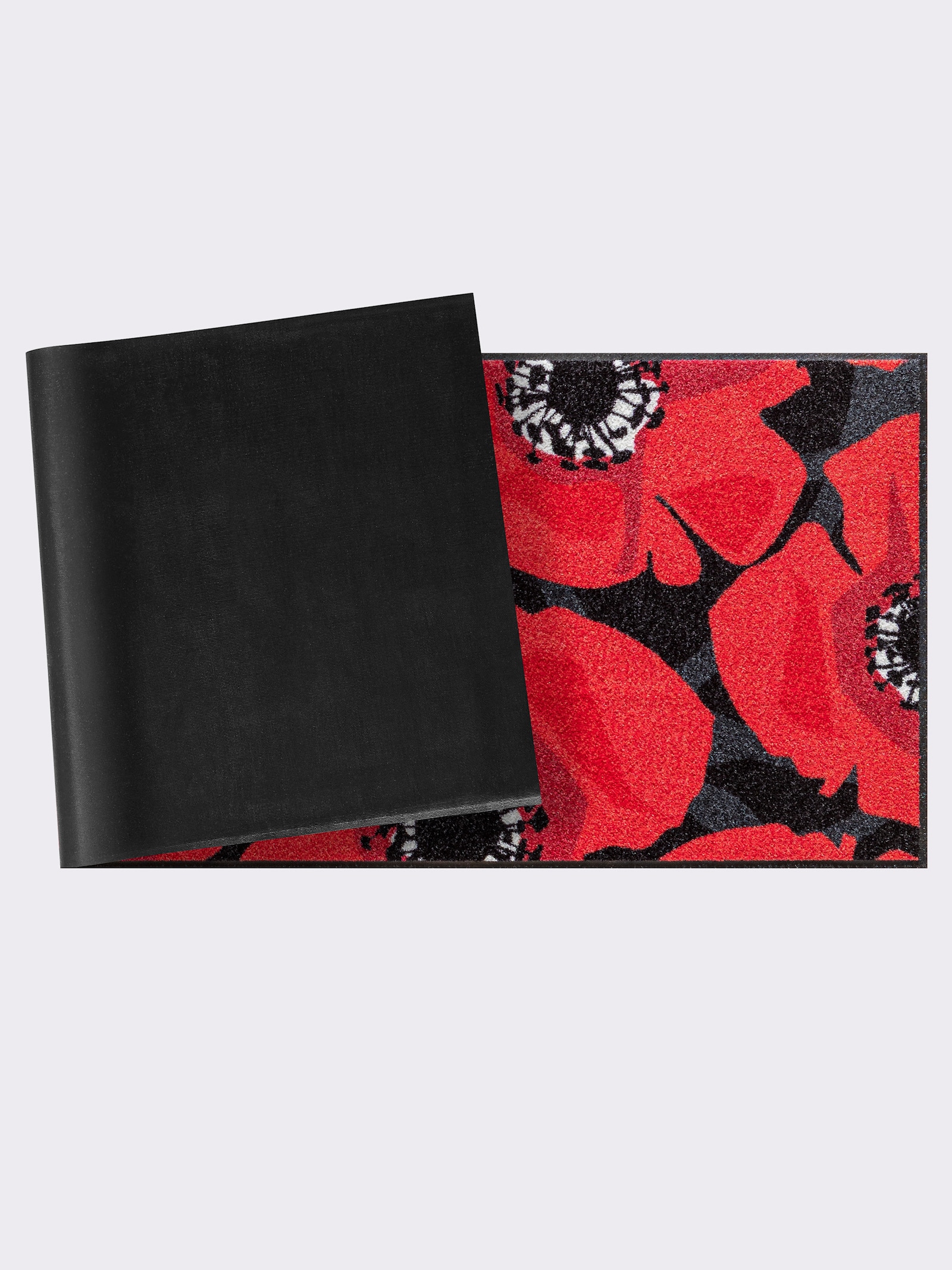 Salonloewe Fußmatte - rot-schwarz-gemustert