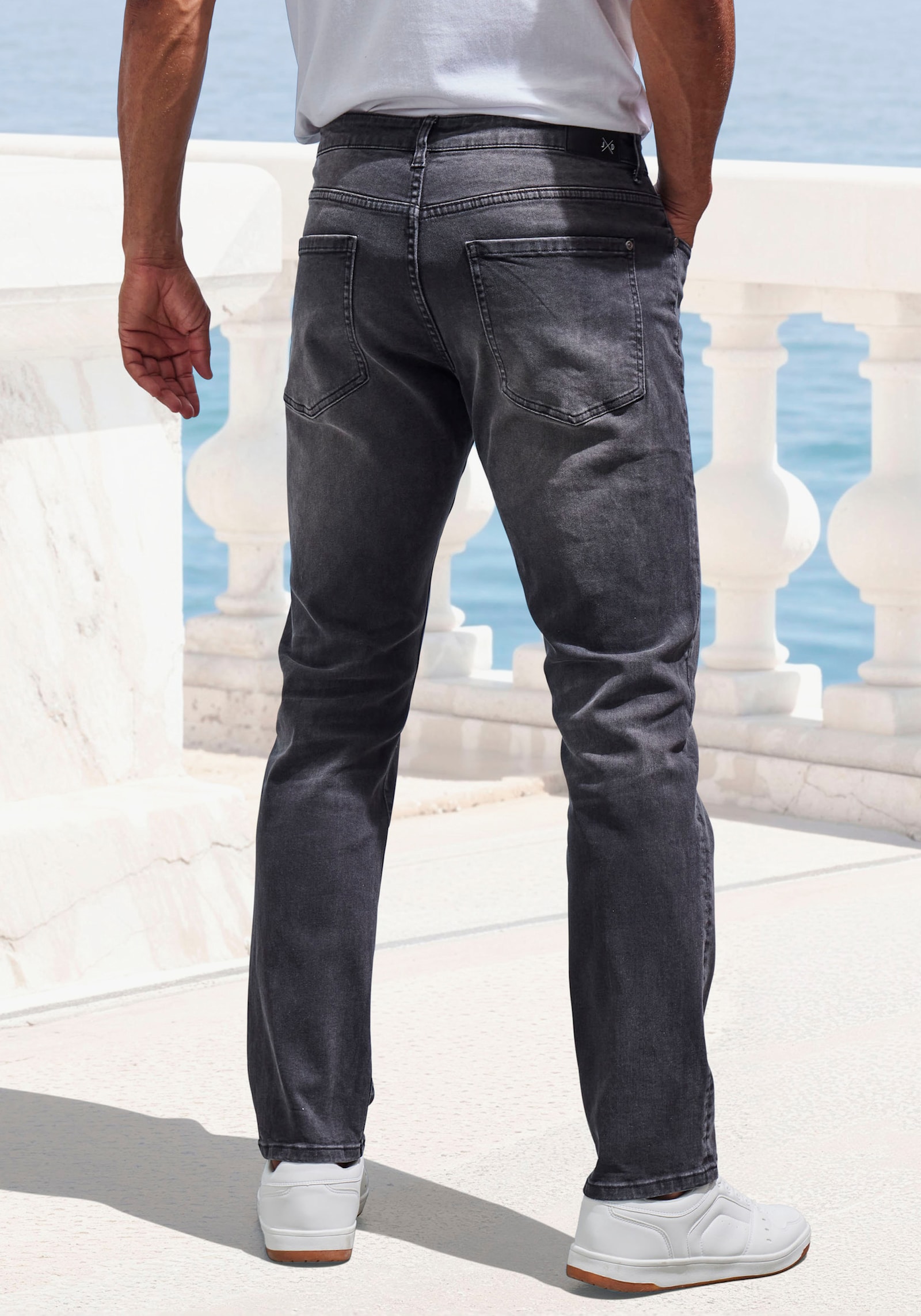 John Devin 5-Pocket-Jeans - black-denim