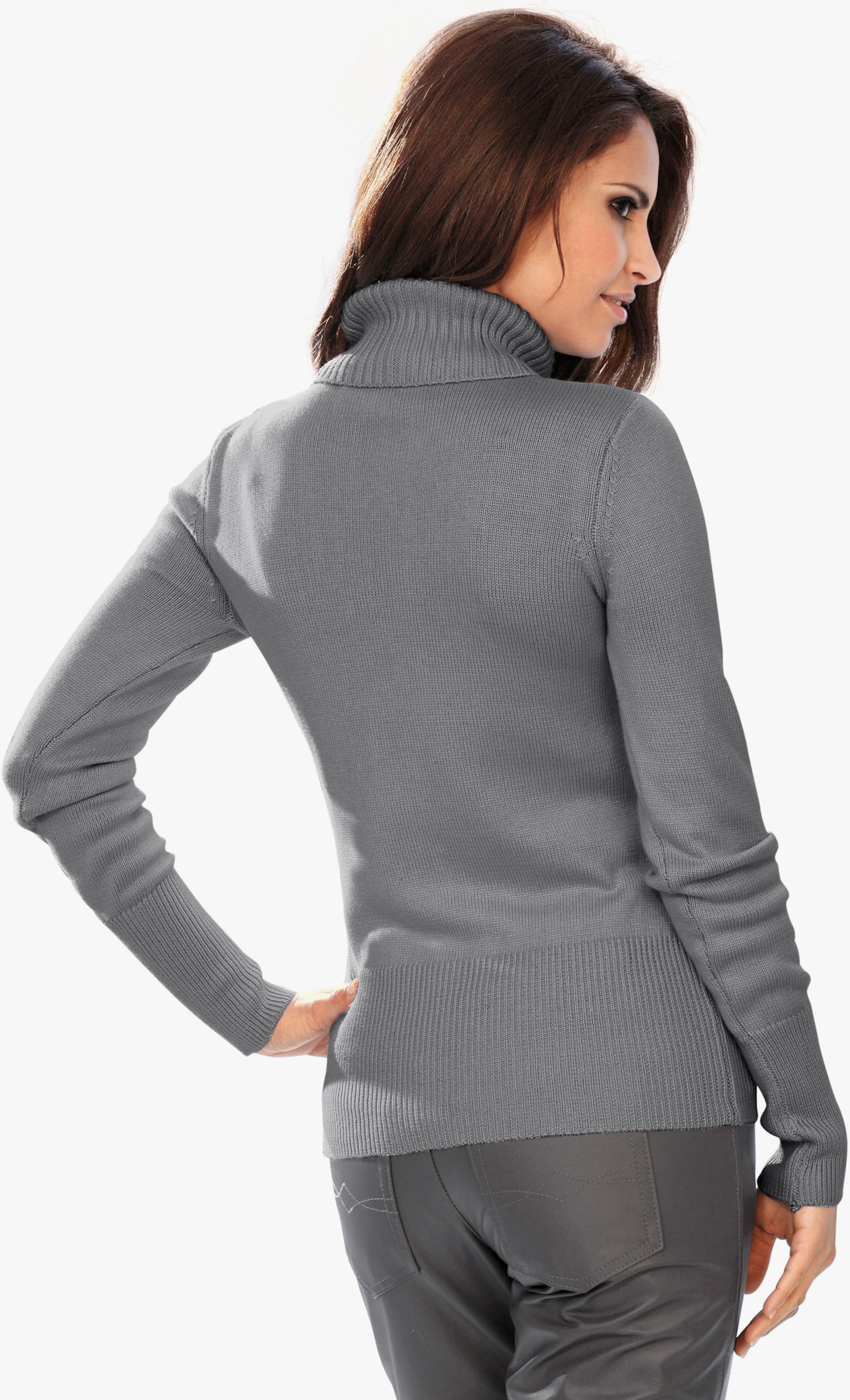 heine Rollkragenpullover mit Kaschmir-Anteil - grau-melange