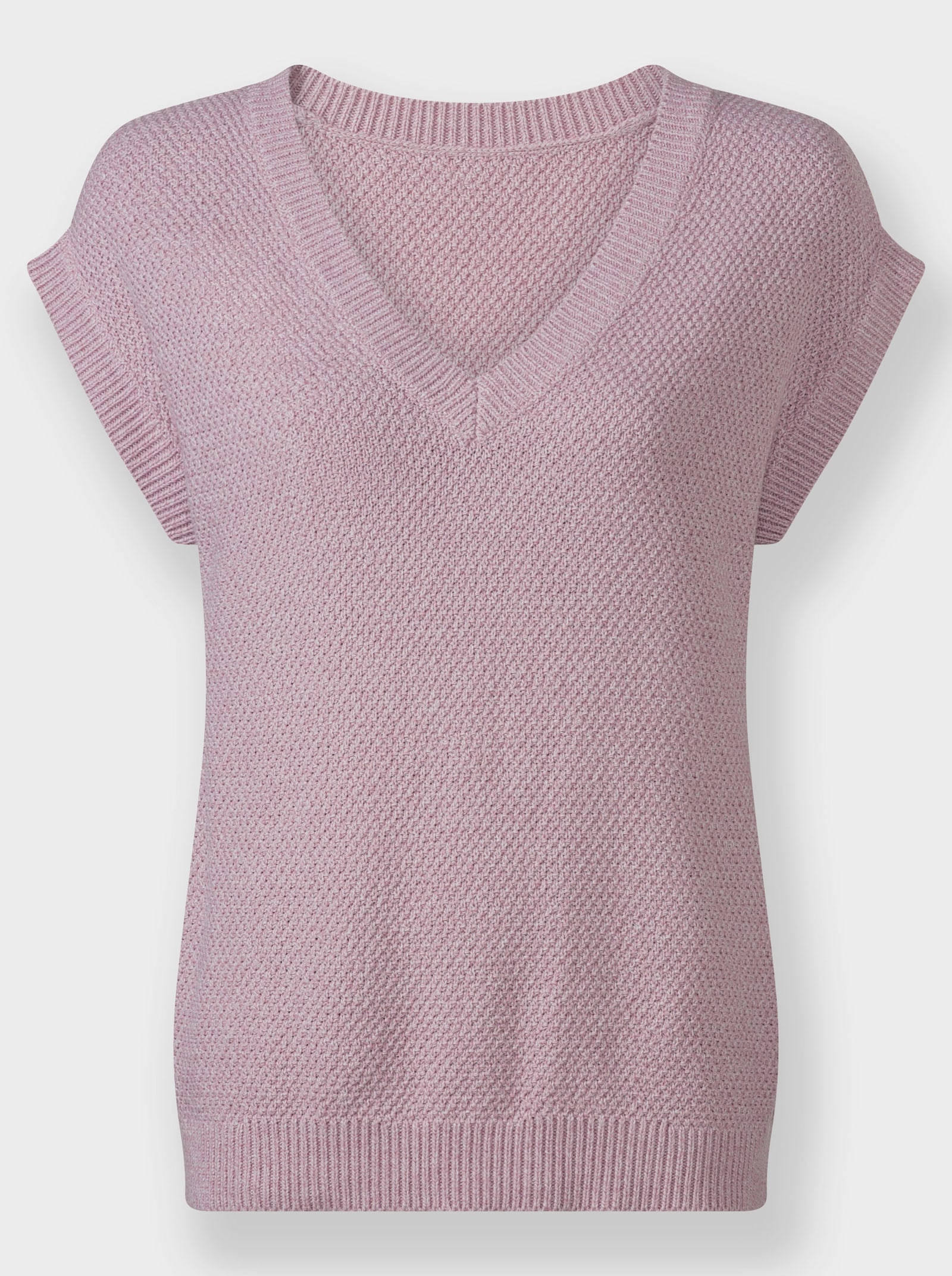 Pullunder in Perlstruktur - mauve-meliert