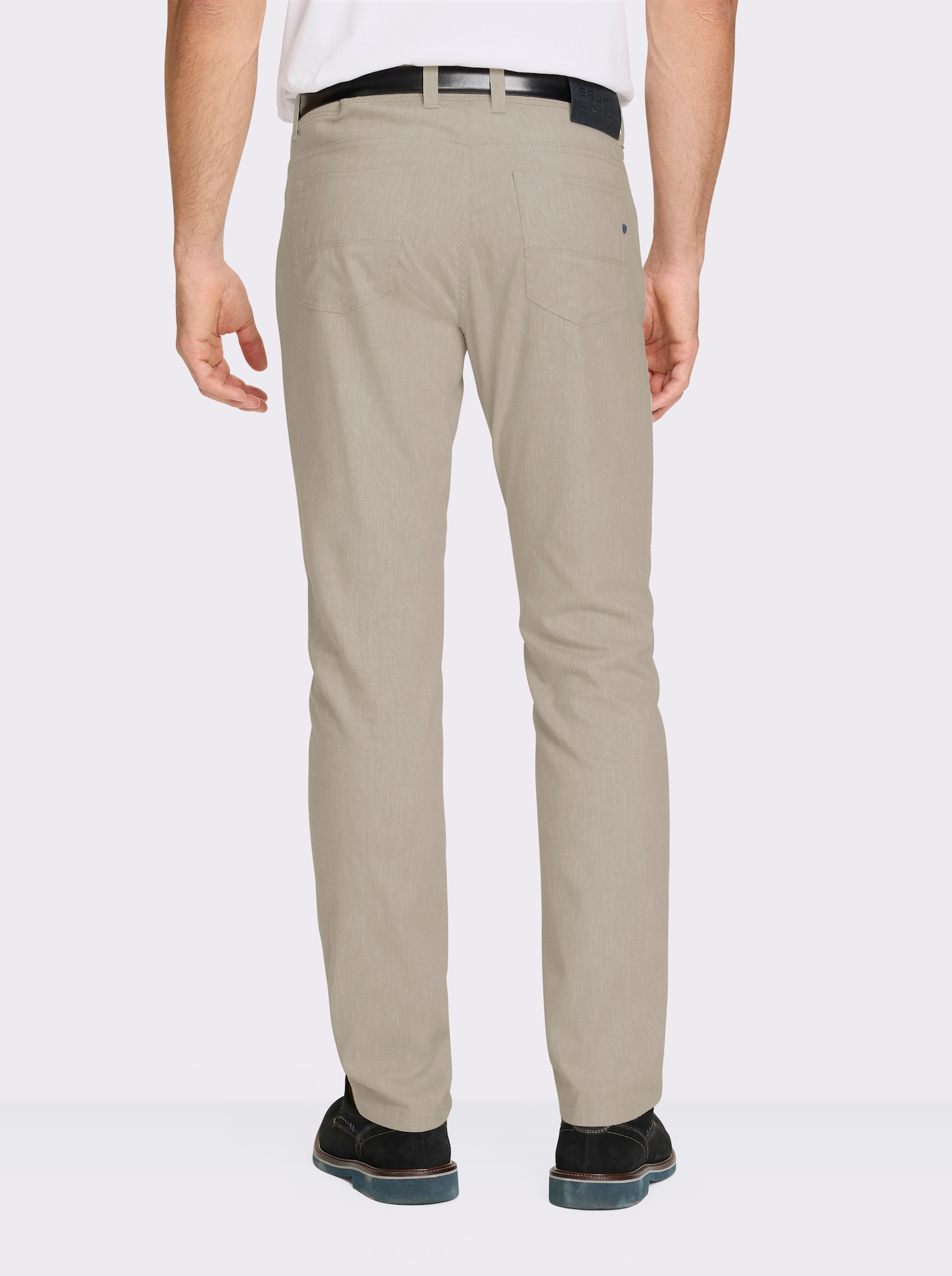 Brühl Hose mit Viskose- und Leinen-Anteil - beige-meliert