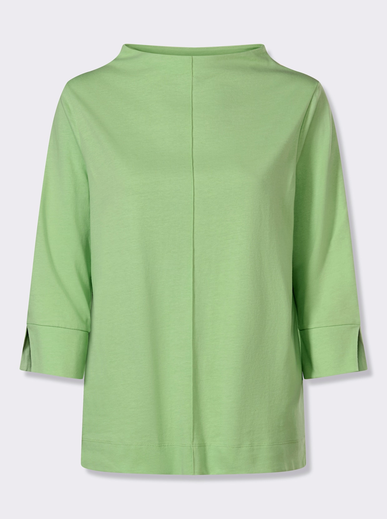 3/4-Arm-Shirt mit Biesen im Vorderteil - reseda