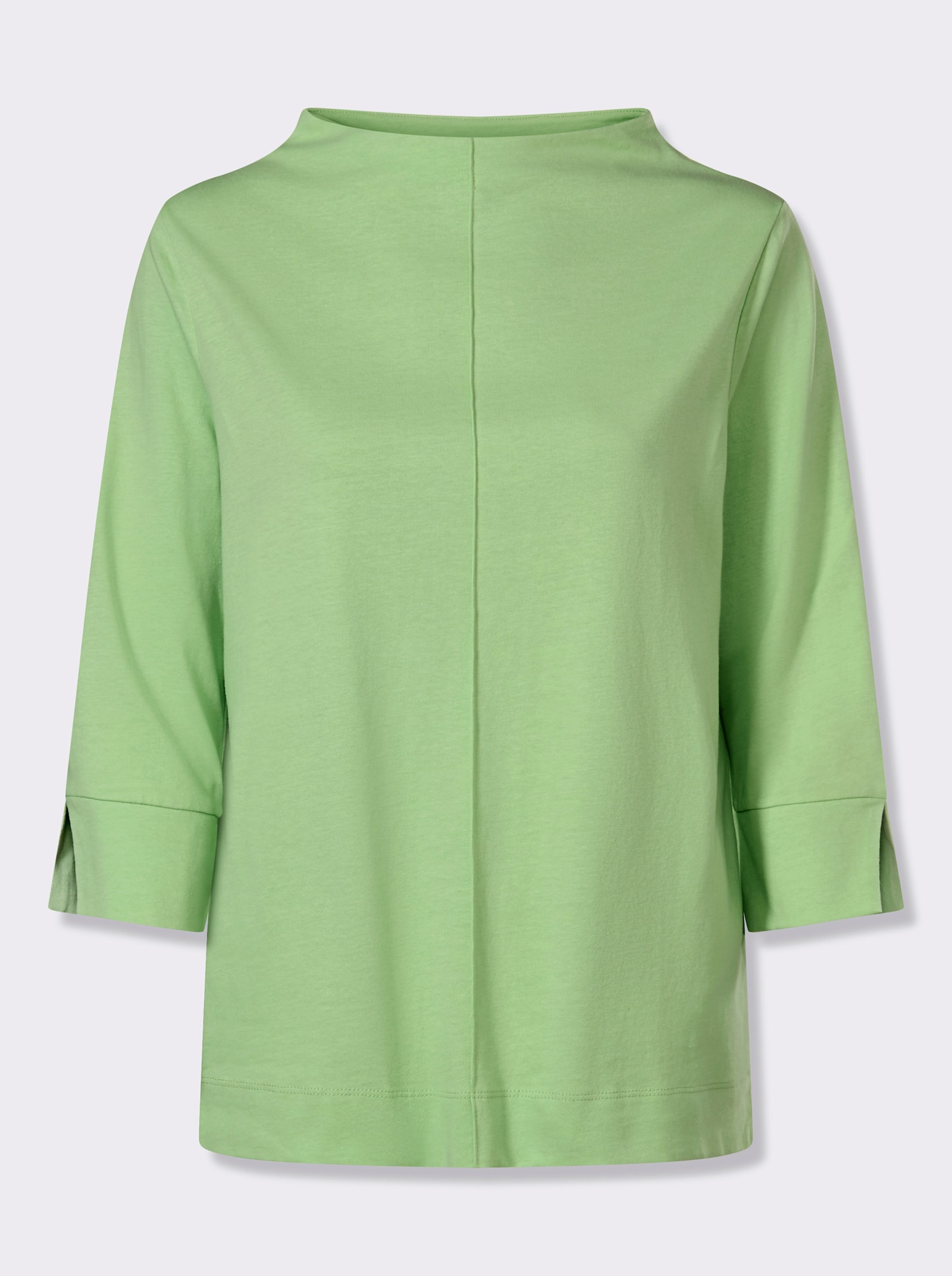 3/4-Arm-Shirt mit Biesen im Vorderteil - reseda