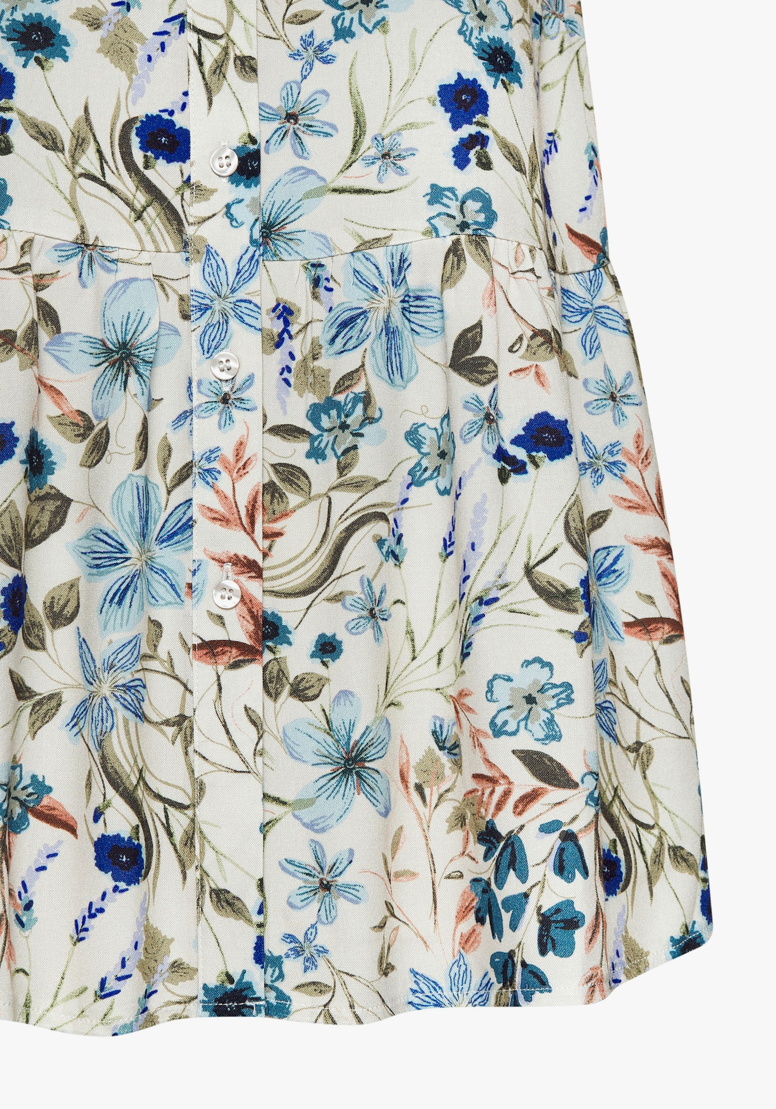 Buffalo Blusentop - creme-blau bedruckt