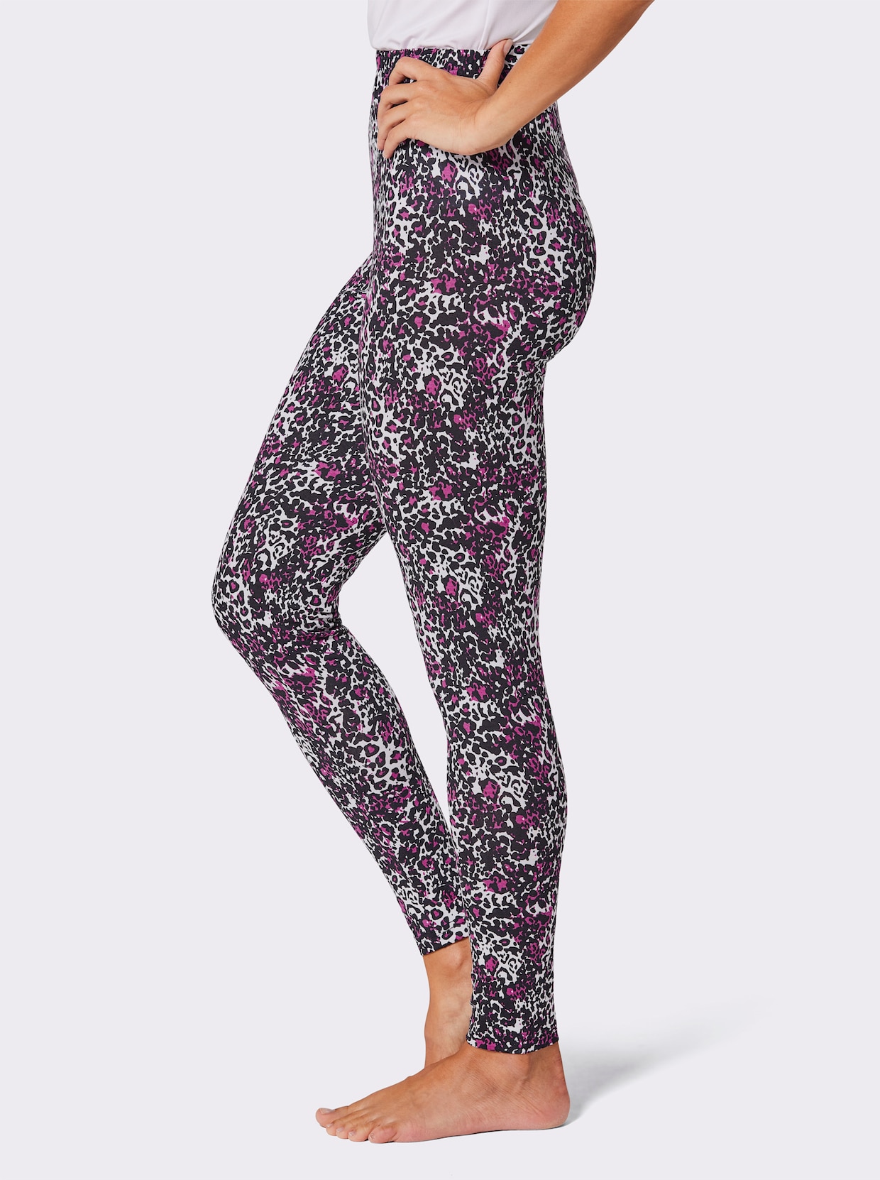 feel good Legging - magenta-noir imprimé