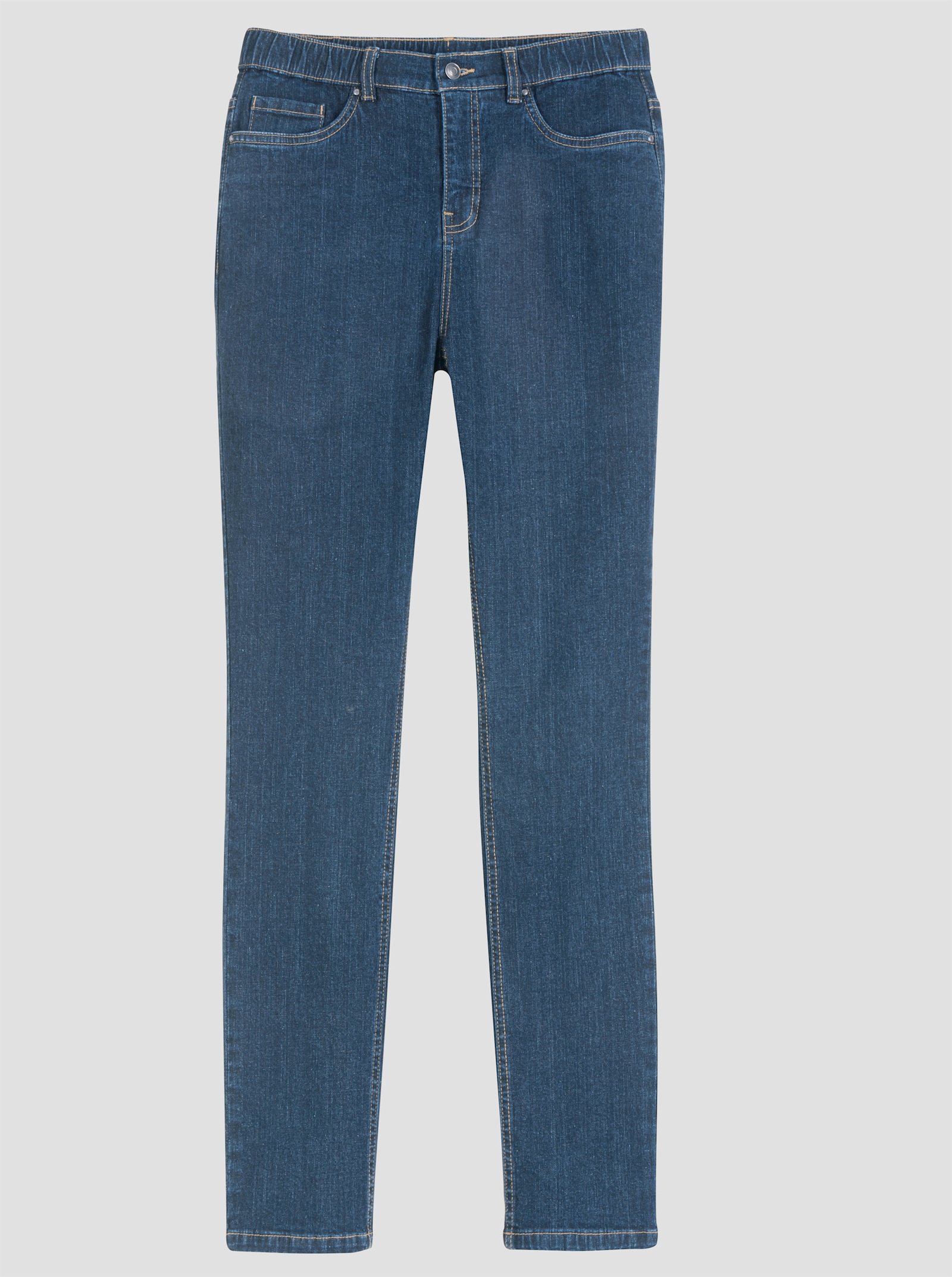 Jeans mit Dehnbund - blue-stone-washed