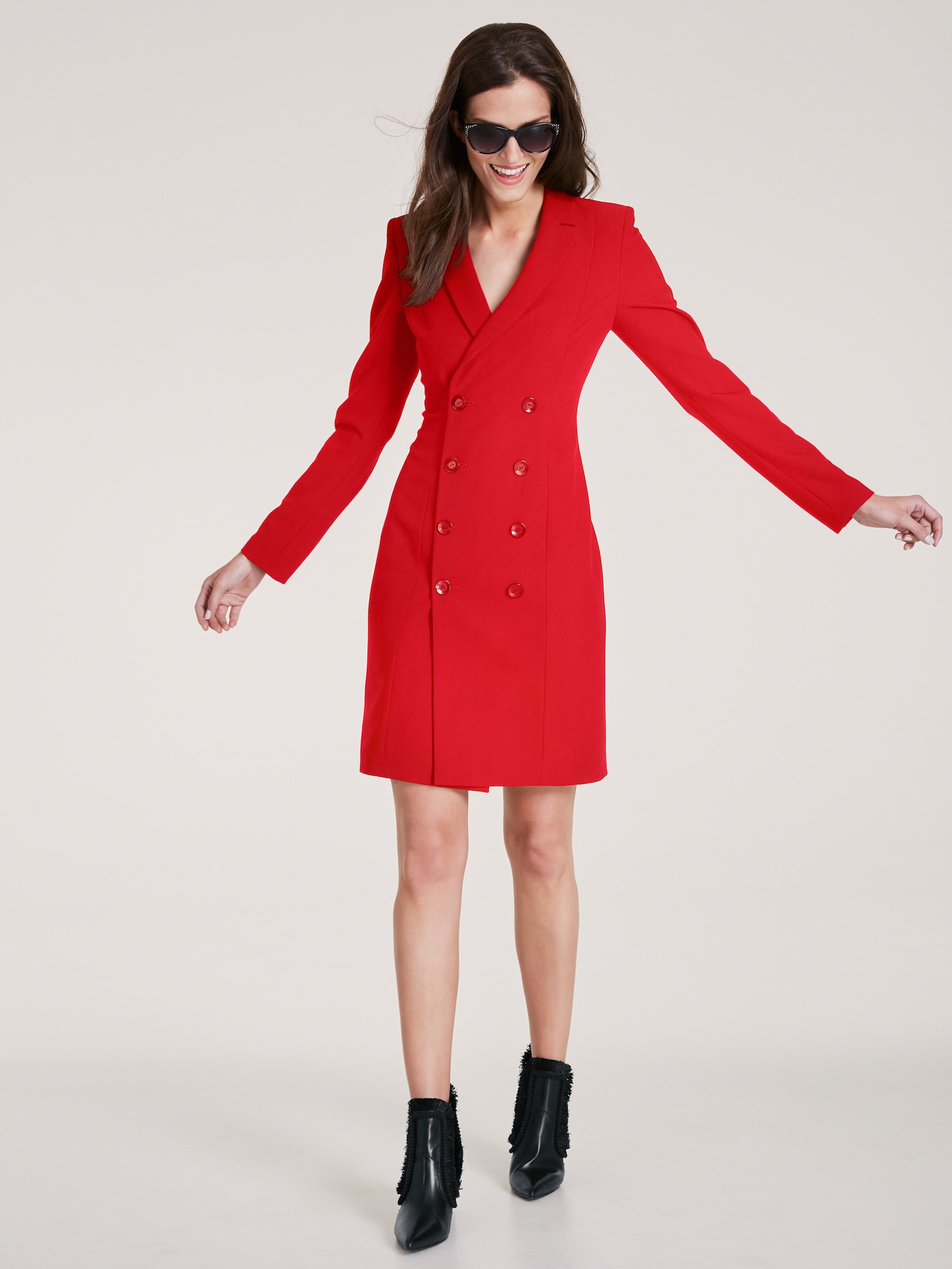 heine Bleistiftkleid im Blazer-Stil - rot
