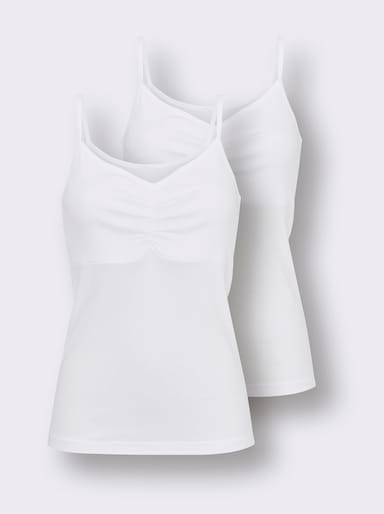 wäschepur BH-Hemd ohne Bügel - weiß