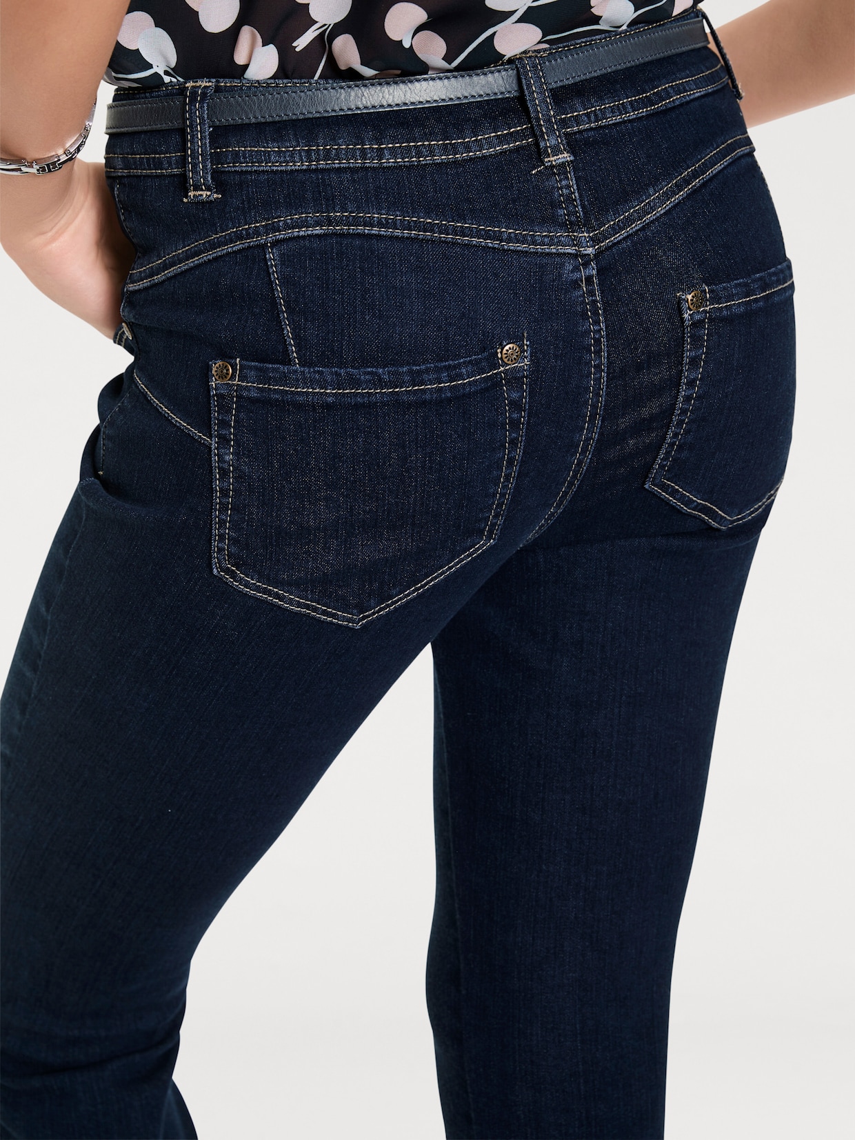 heine Jeans effet ventre plat - denim foncé