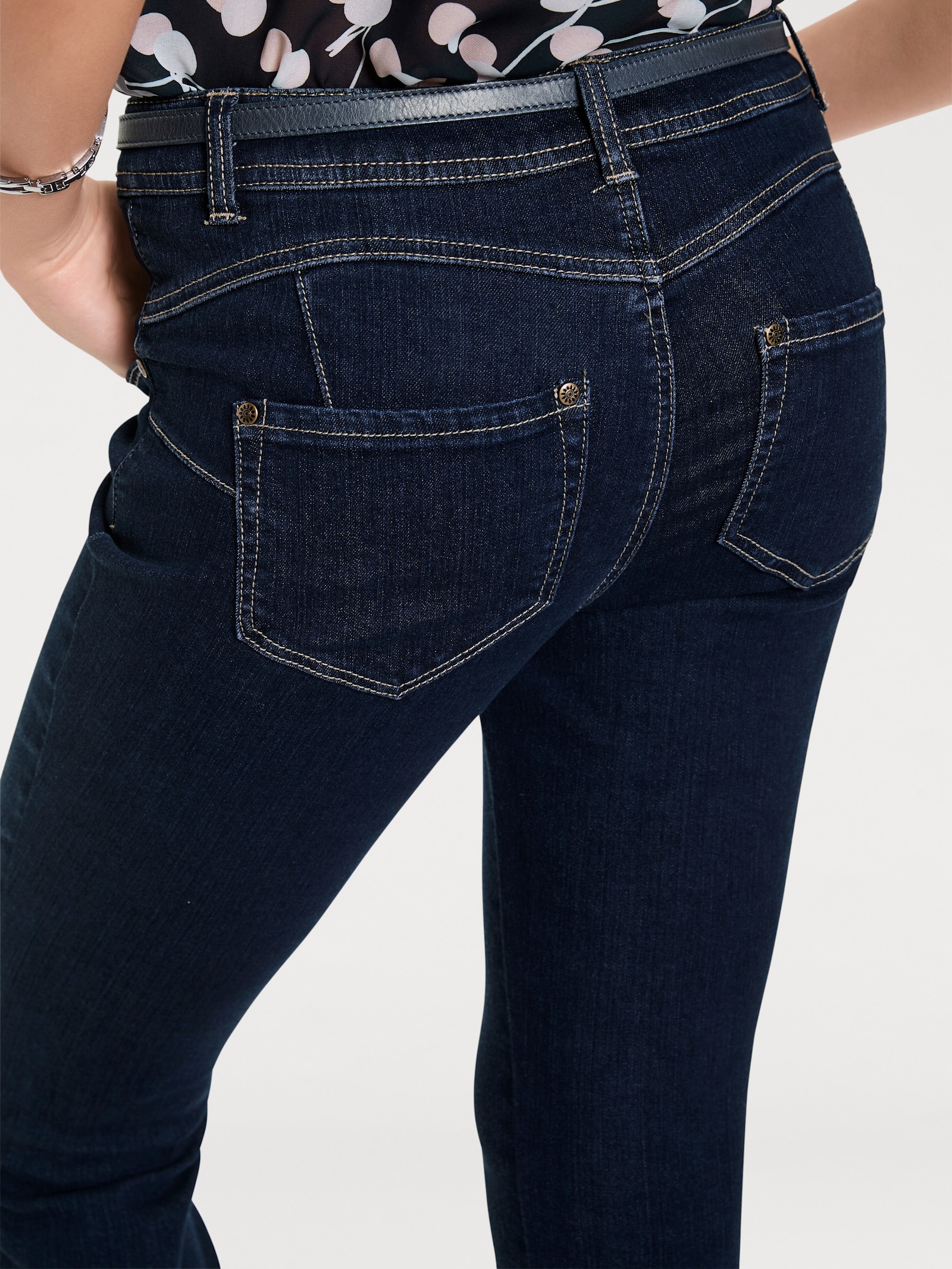 heine 7/8-Jeans mit Power-Mesh - dark denim