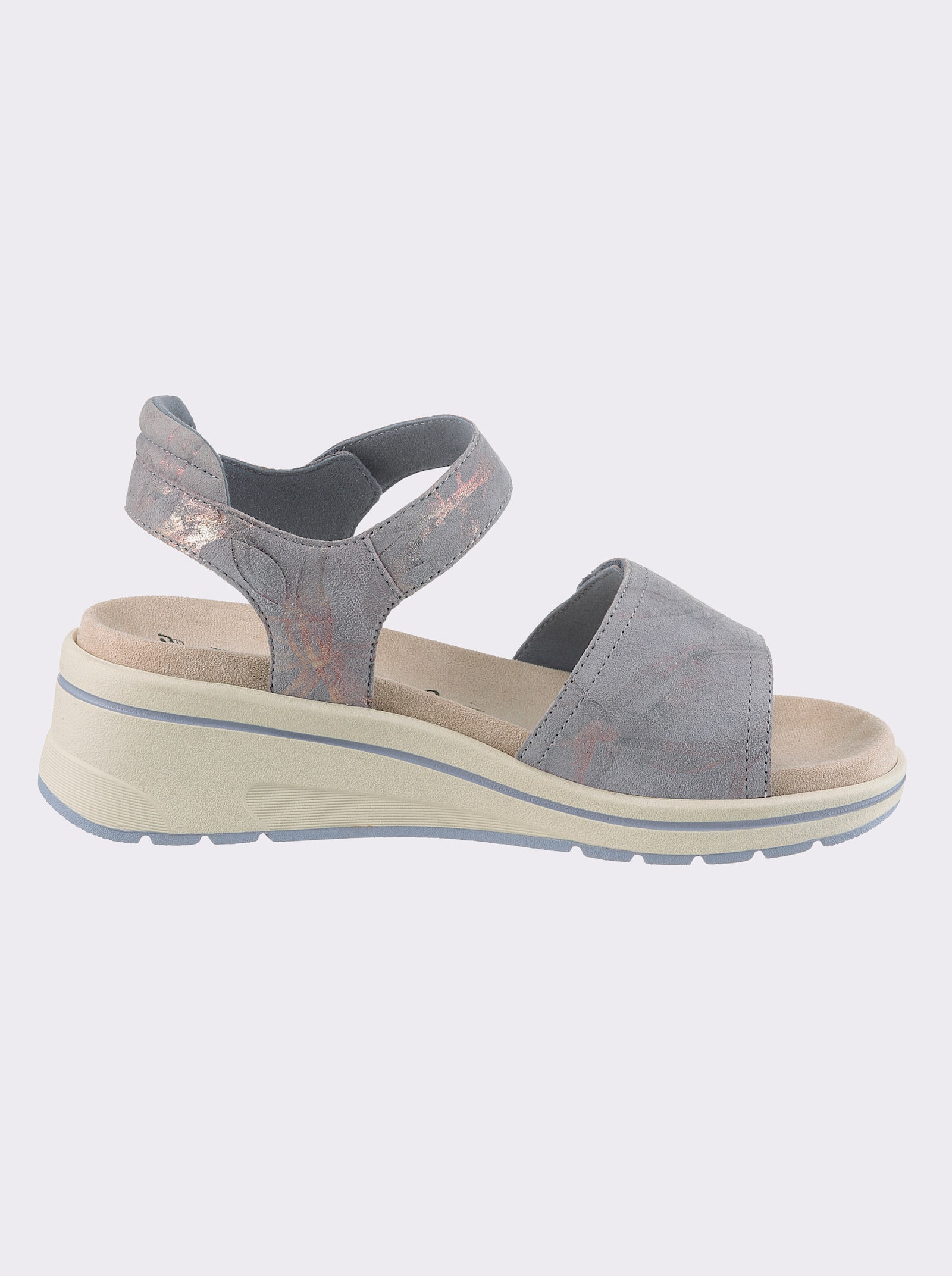 Caprice Sandalette mit waschbarer Innensohle - eisblau-gemustert