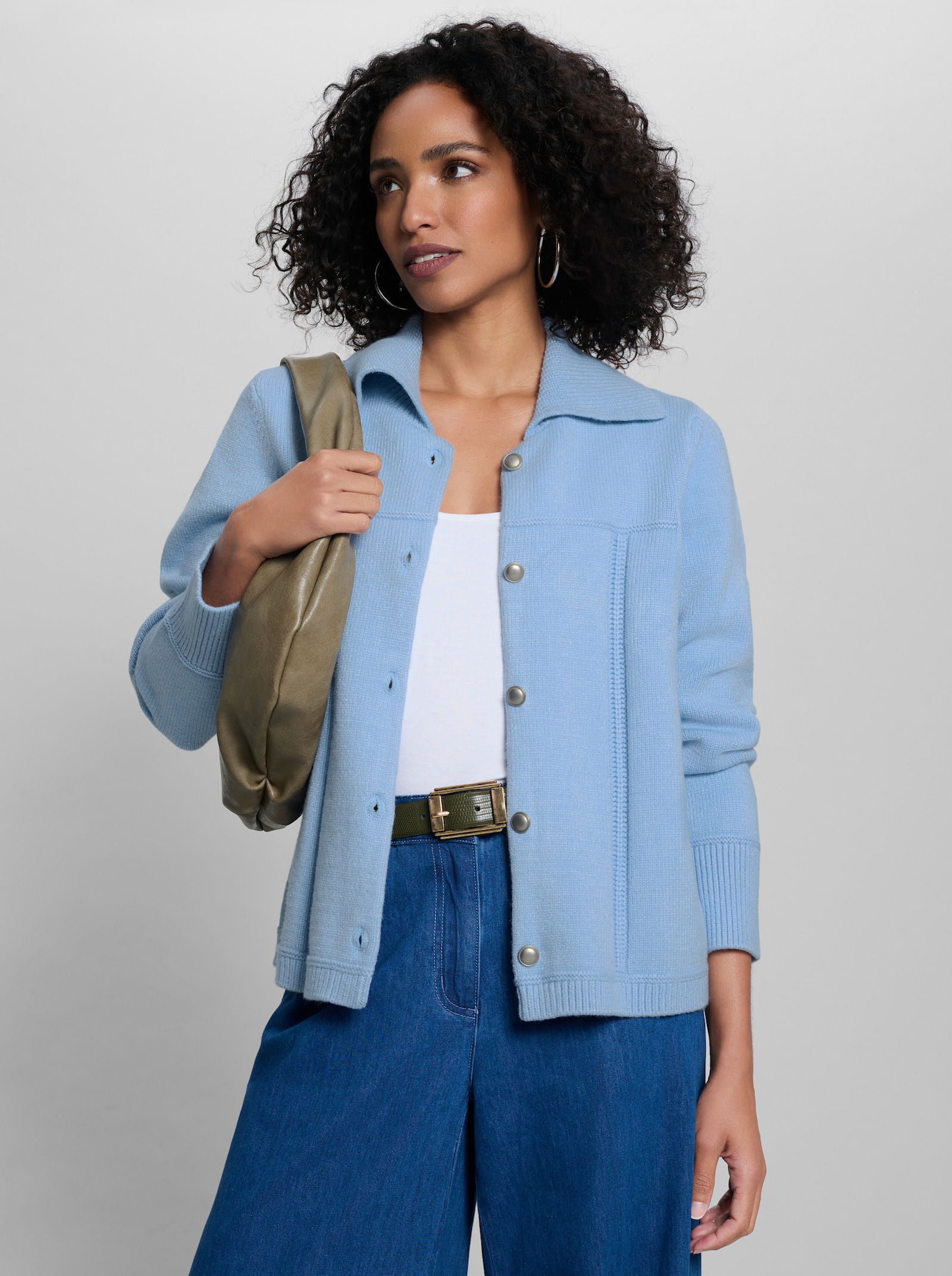 heine Strickjacke - eisblau
