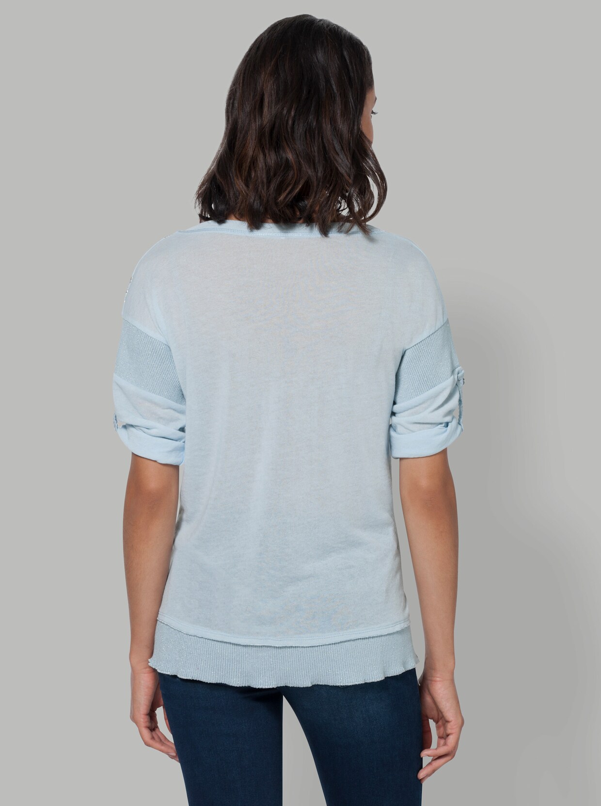Print-Shirt - hellblau
