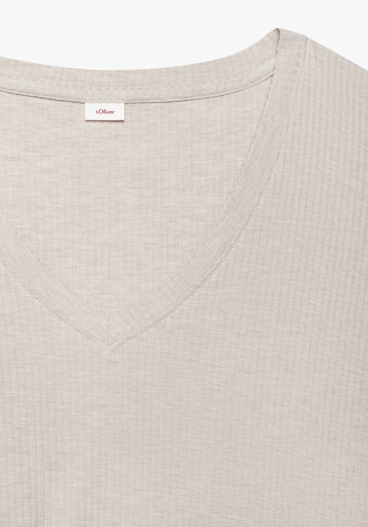 s.Oliver Pyjamaoberteil - beige-meliert