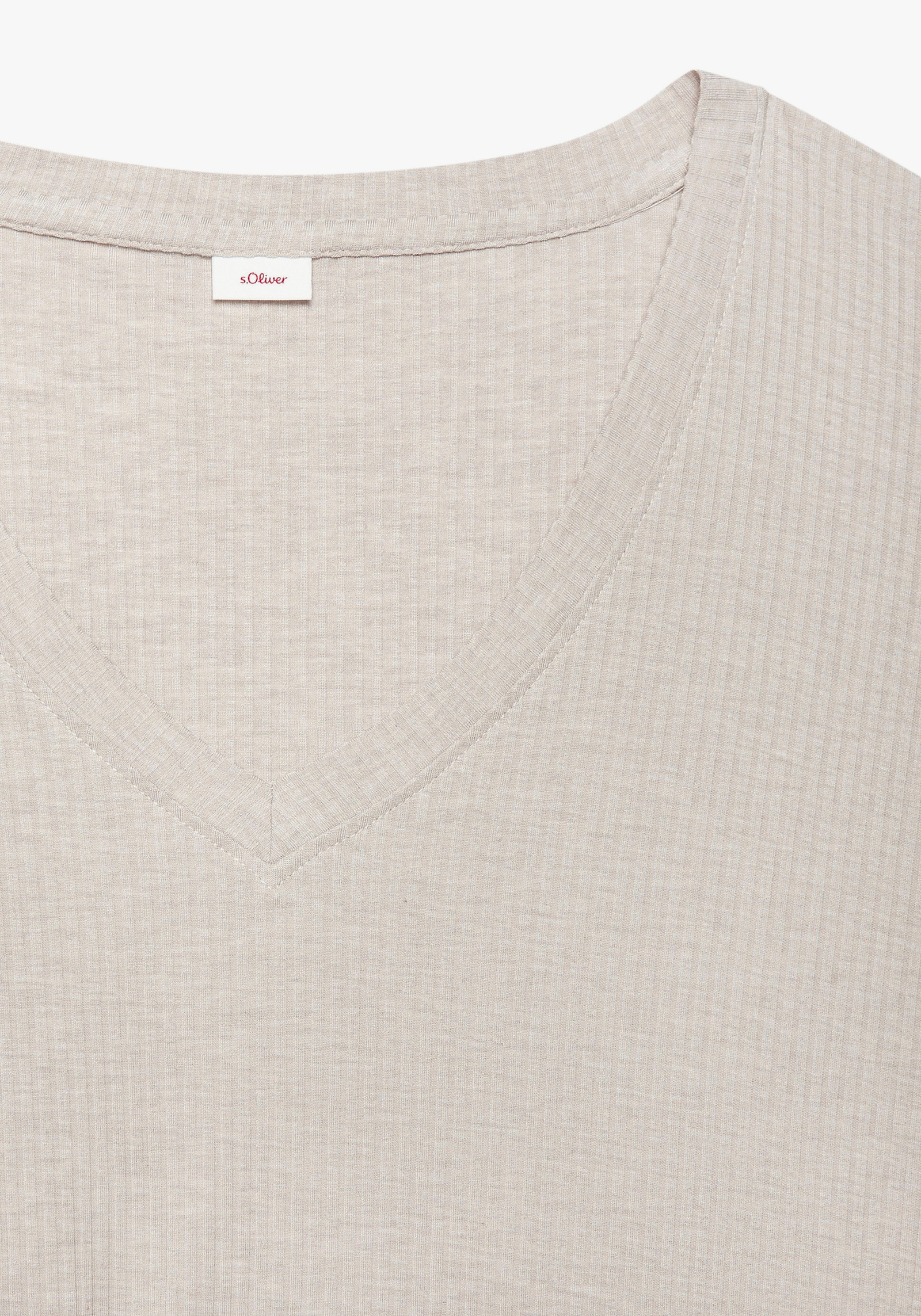 s.Oliver Pyjamabovendeel - beige gemêleerd