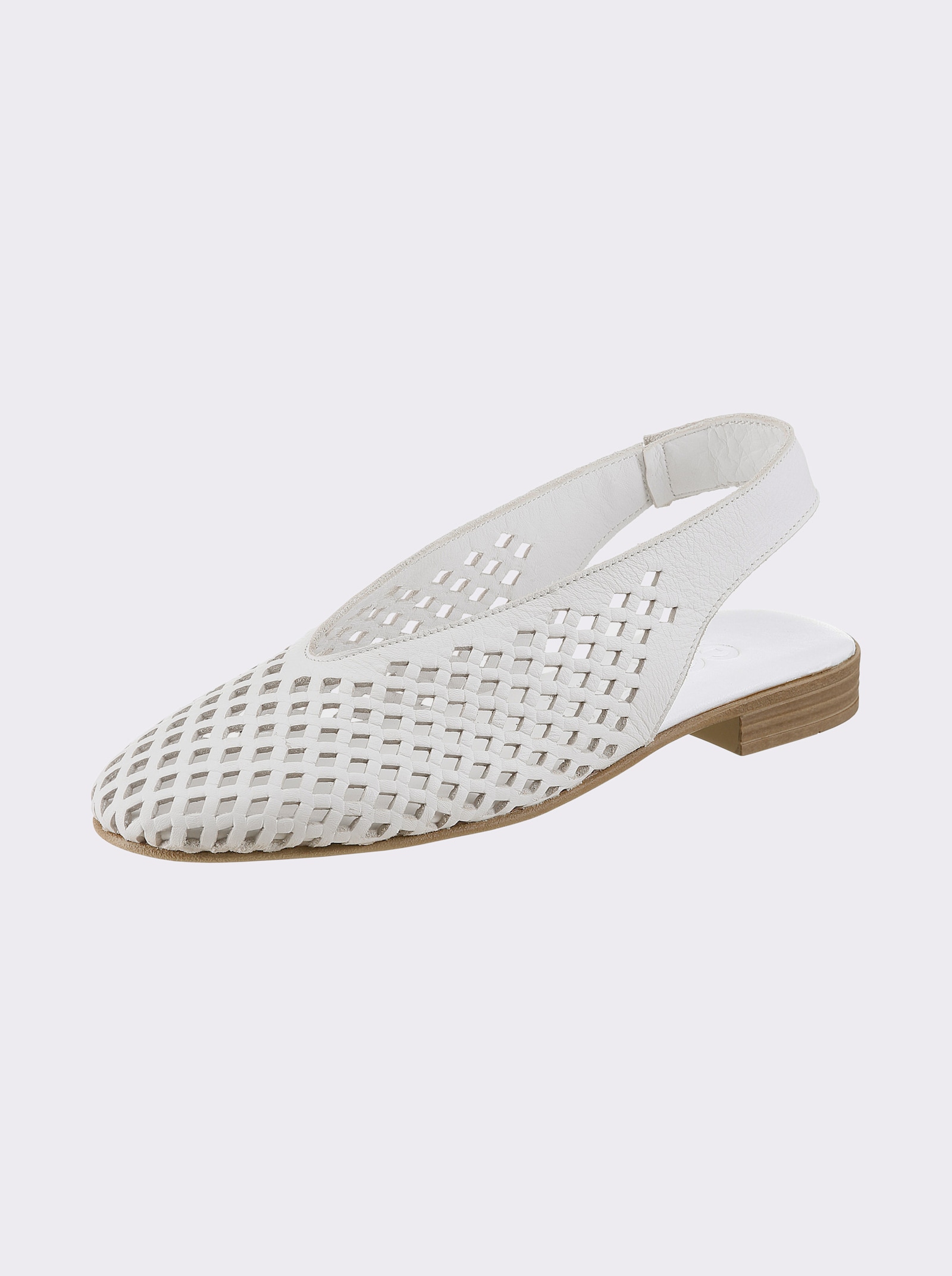 Gemini Slingsandalette mit Gummizug - weiß