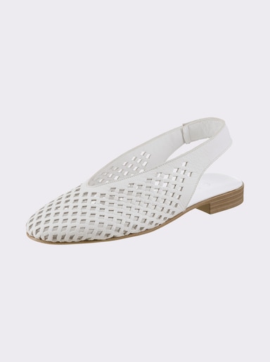 Gemini Slingsandalette mit Gummizug - weiß