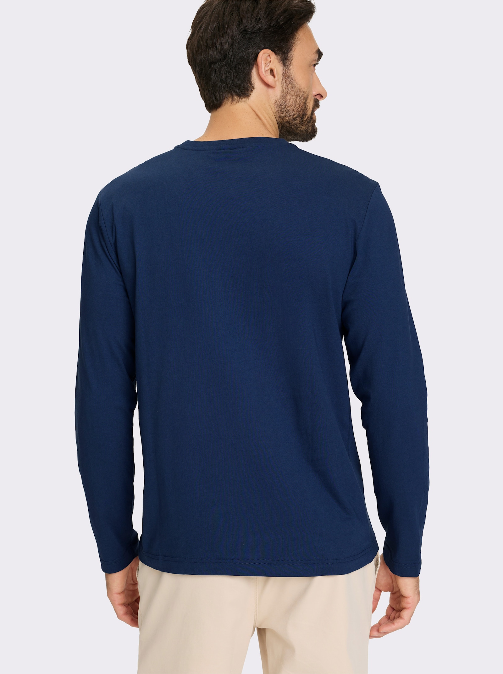 Catamaran Langarmshirt mit Front-Print - dunkelblau-bedruckt