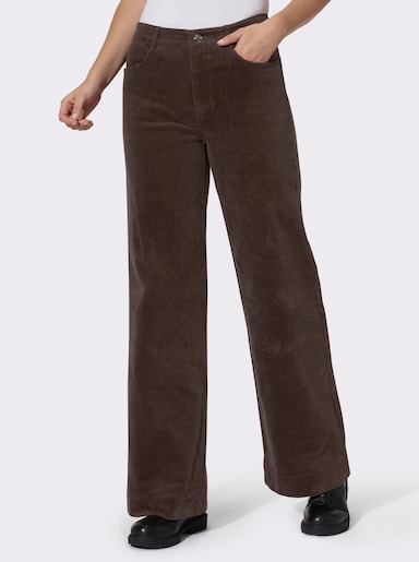 heine Cordhose mit weitem Bein - schoko