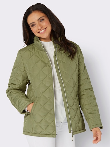 Steppjacke mit Sandwich-Stepp und Wattierung - schilf