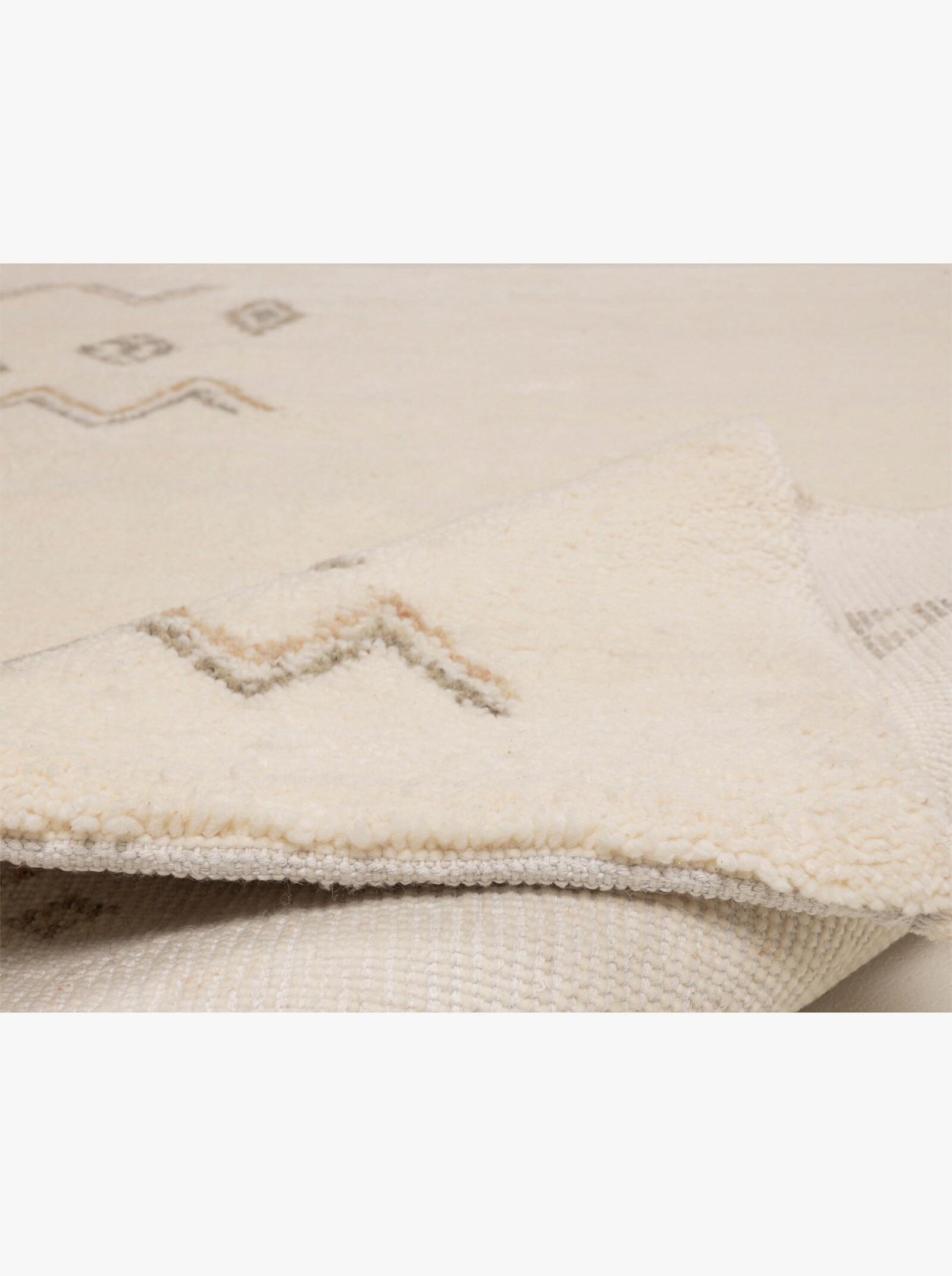 Theko Teppich - wollweiß