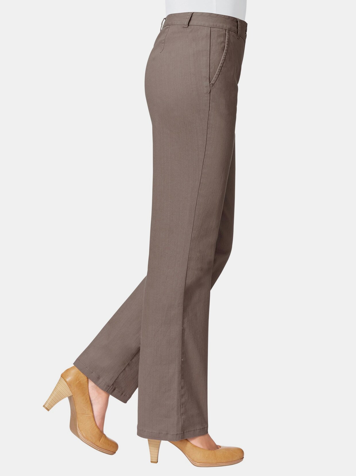 Stretch-Jeans - taupe