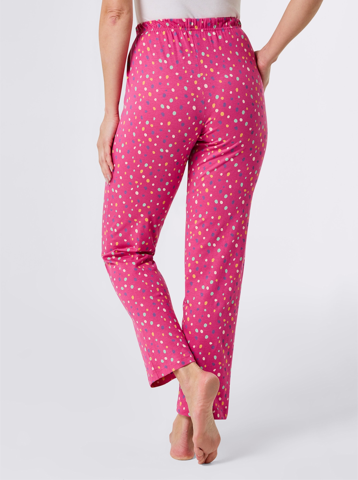 wäschepur Pyjama-Broek - fuchsia geprint