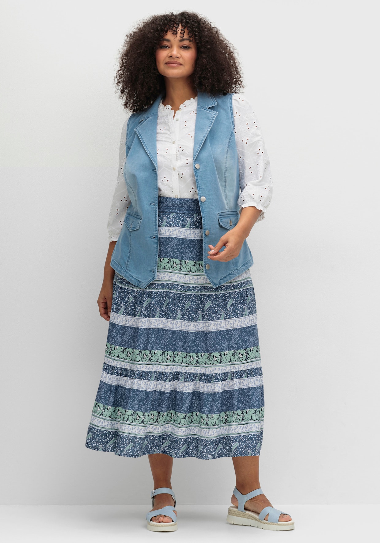 Jeansweste - blue-bleached