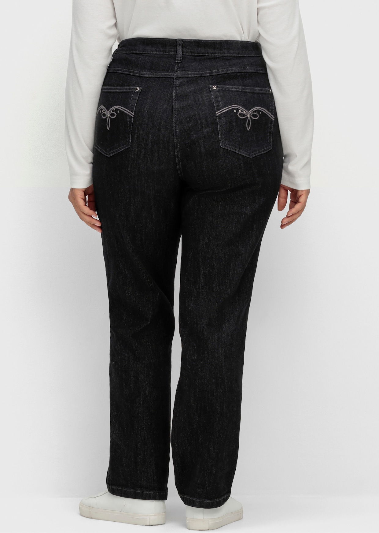 5-Pocket-Jeans mit Stretch-Anteil - black-denim