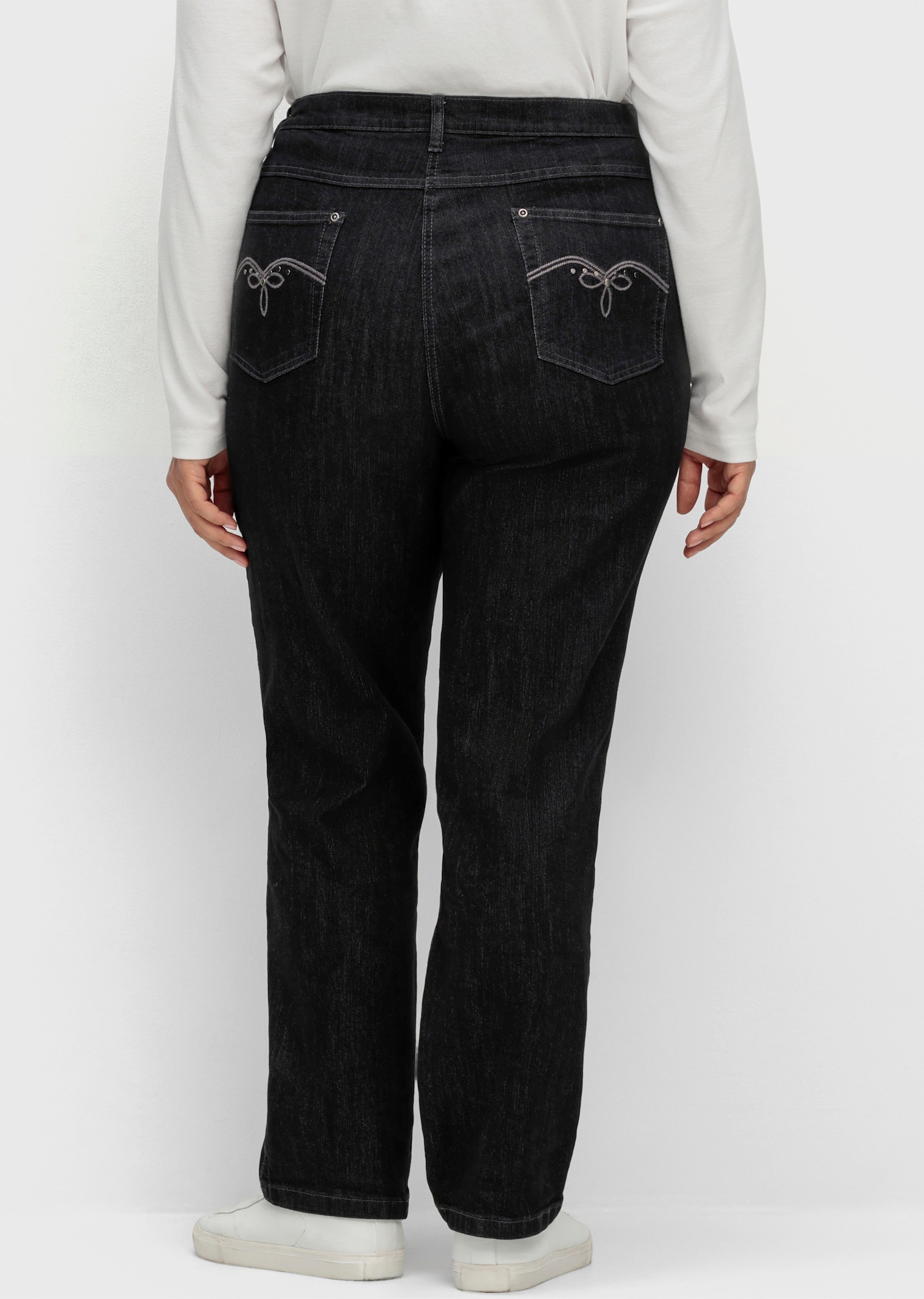 5-Pocket-Jeans mit Stretch-Anteil - black-denim