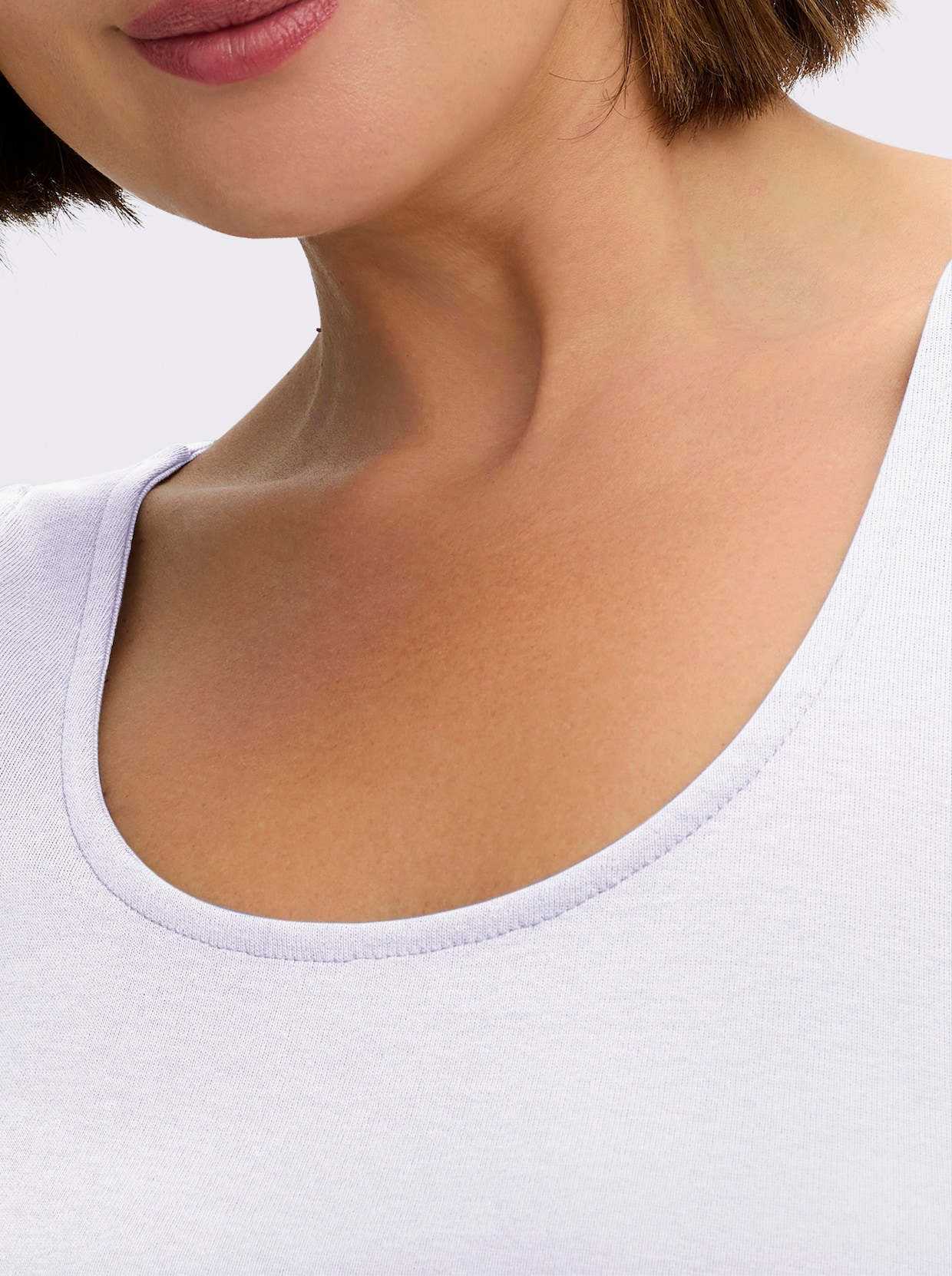 wäschepur Achseltop extralang - weiß