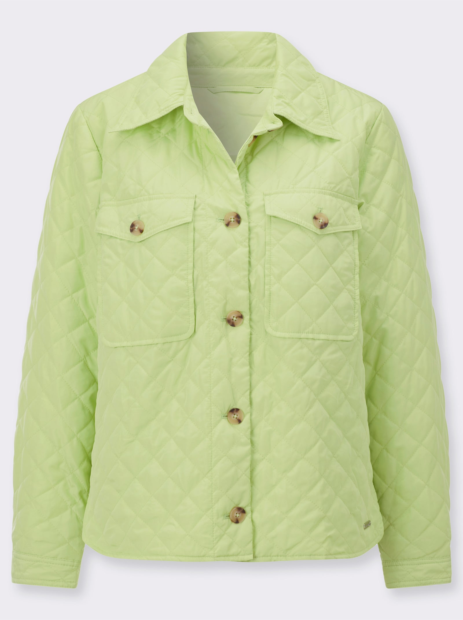 Blusenjacke mit aufgesetzten Brusttaschen - pistazie