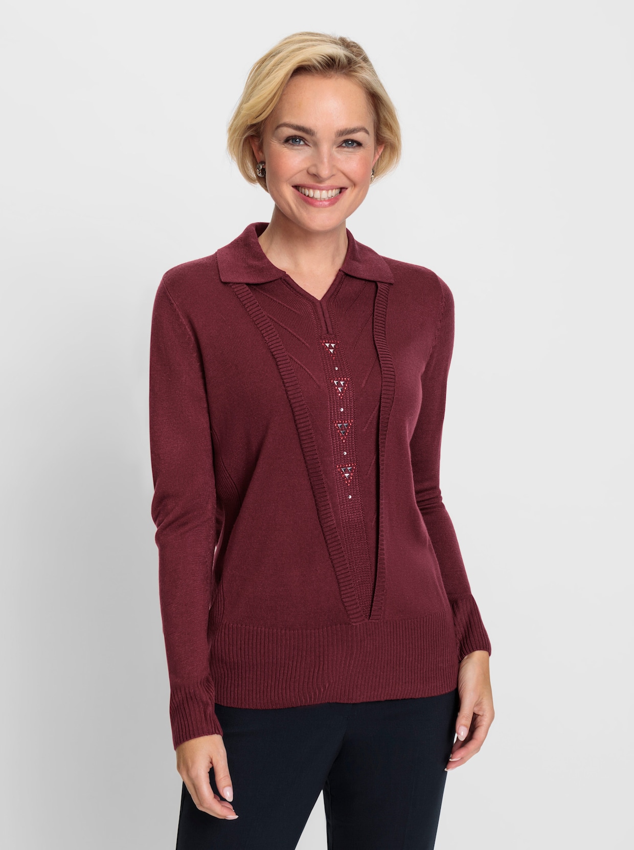 Pullover met lange mouwen - bordeaux