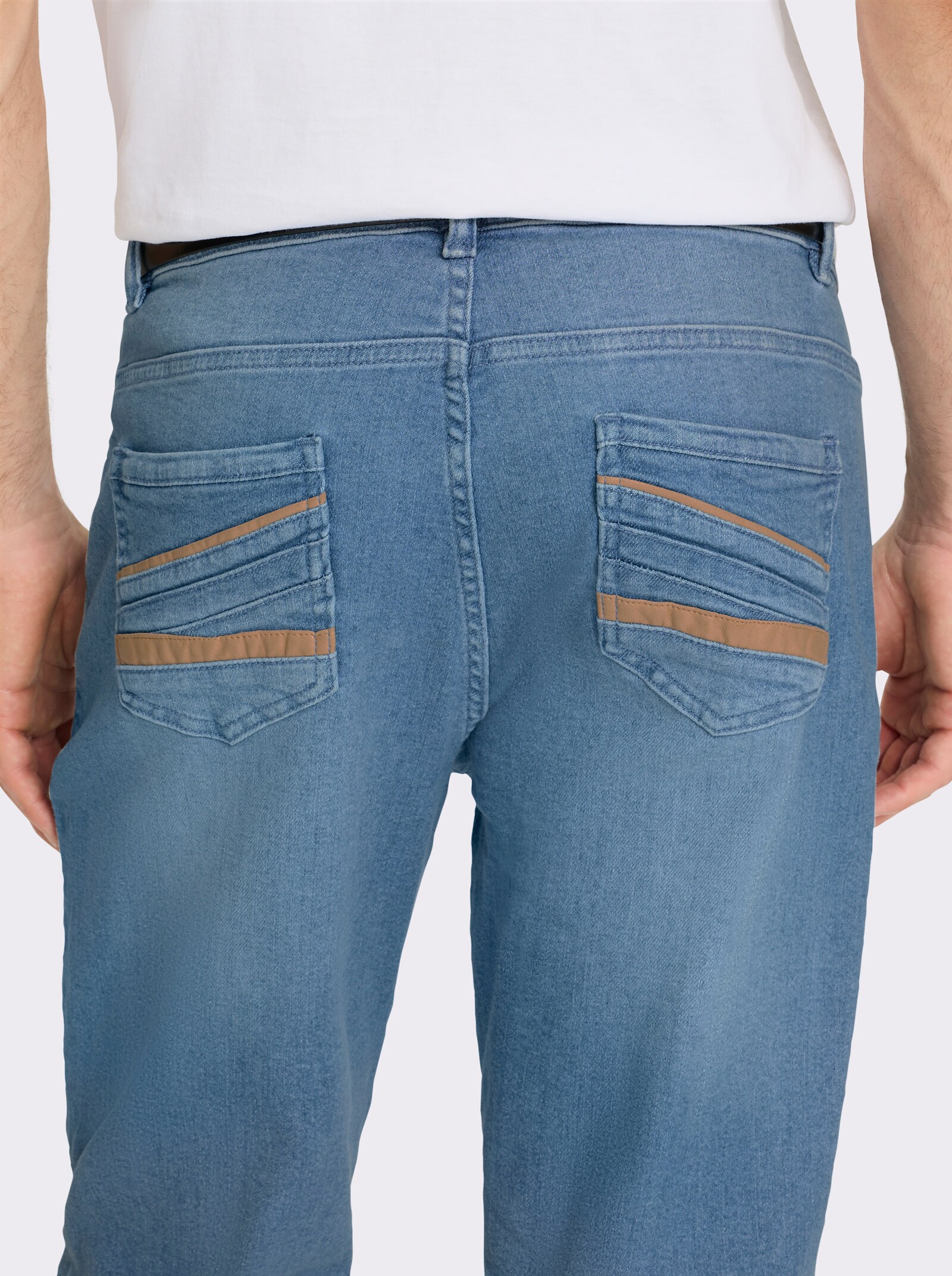 Marco Donati 5-Pocket-Jeans in Baumwoll-Stretch-Qualität - blue-bleached