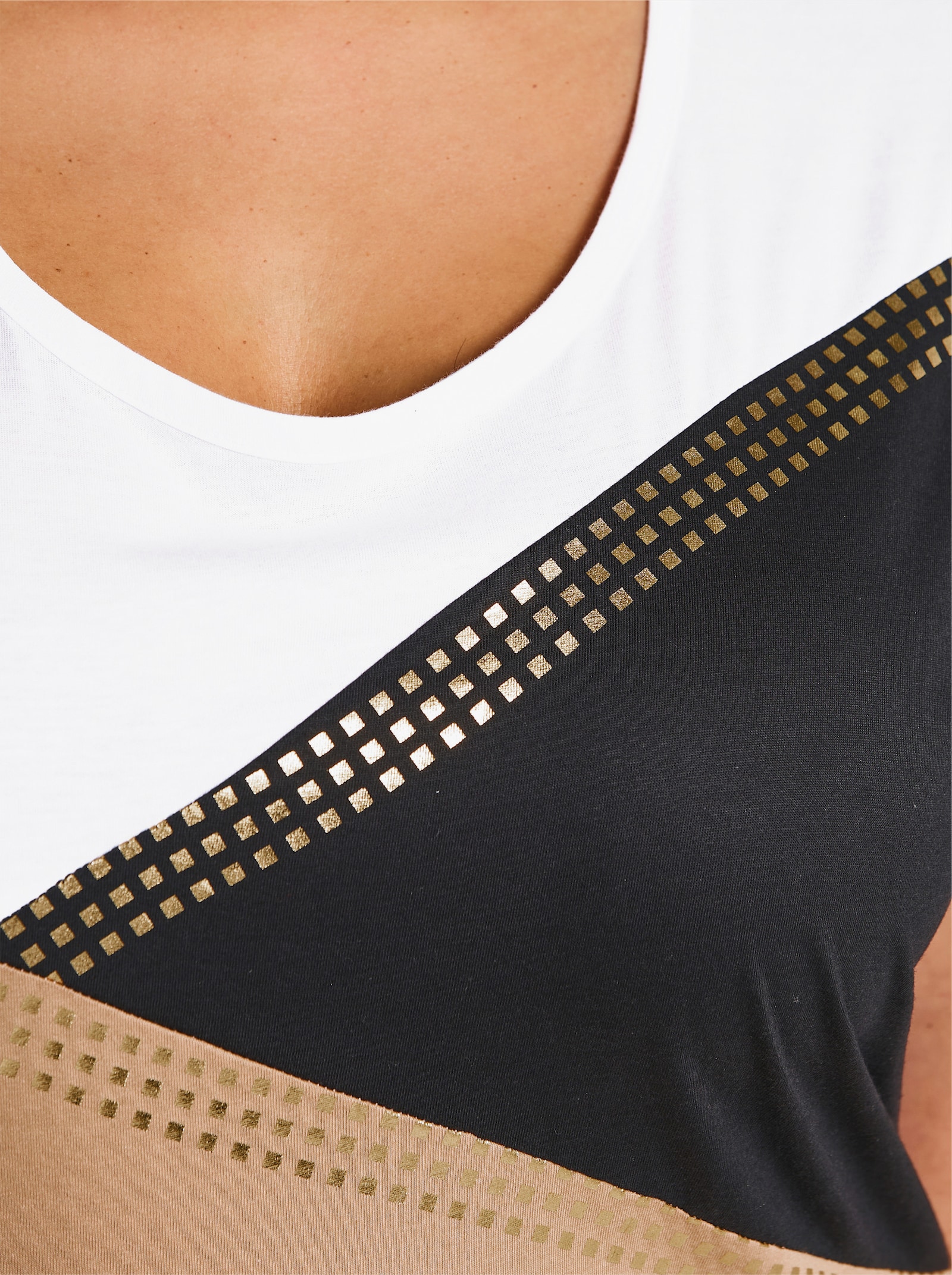 wäschepur Shortys mit Grafik-Muster - camel-schwarz + ecru-camel