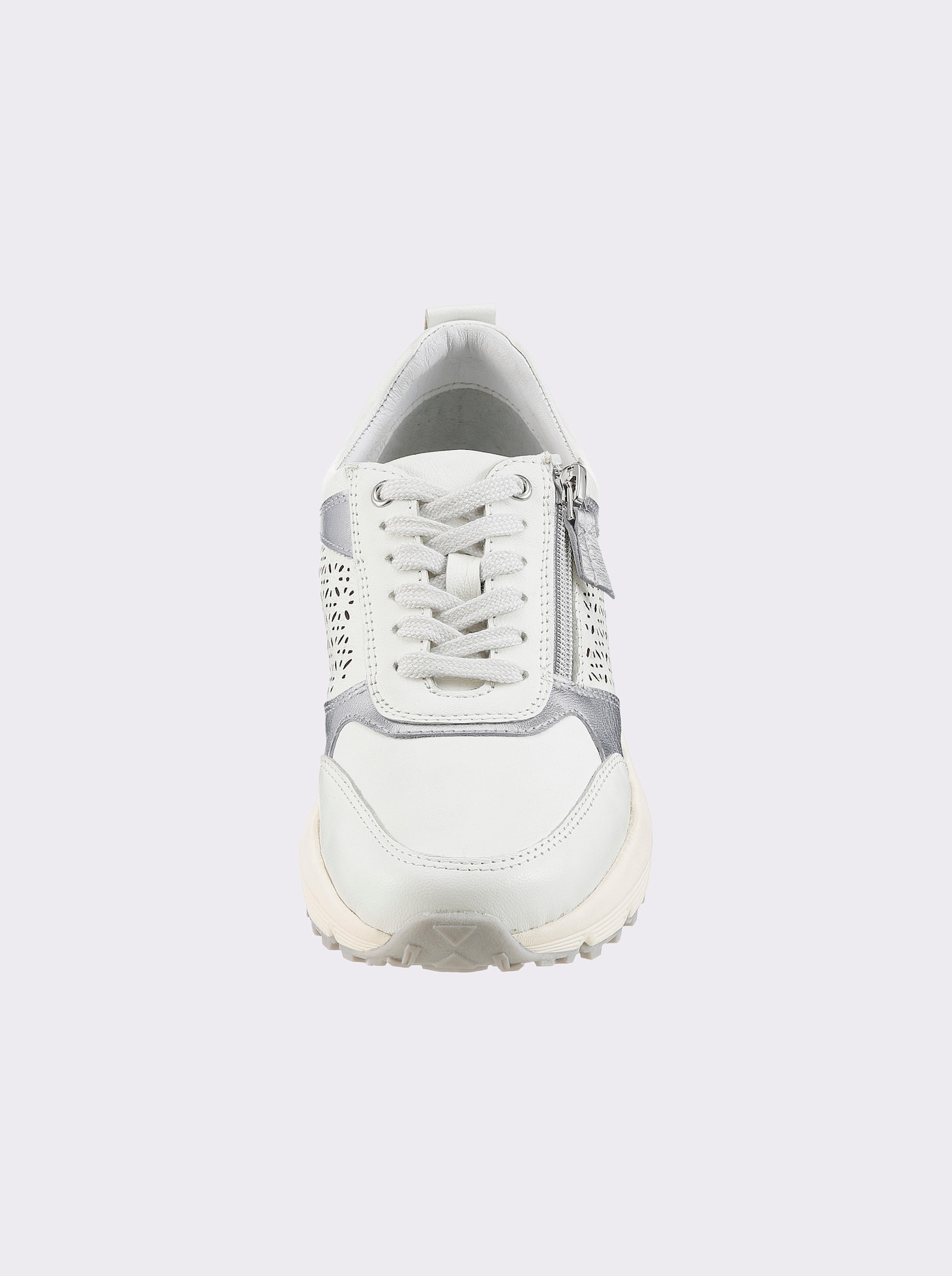 Naturläufer Sneaker mit Glanz-Partien - elfenbein